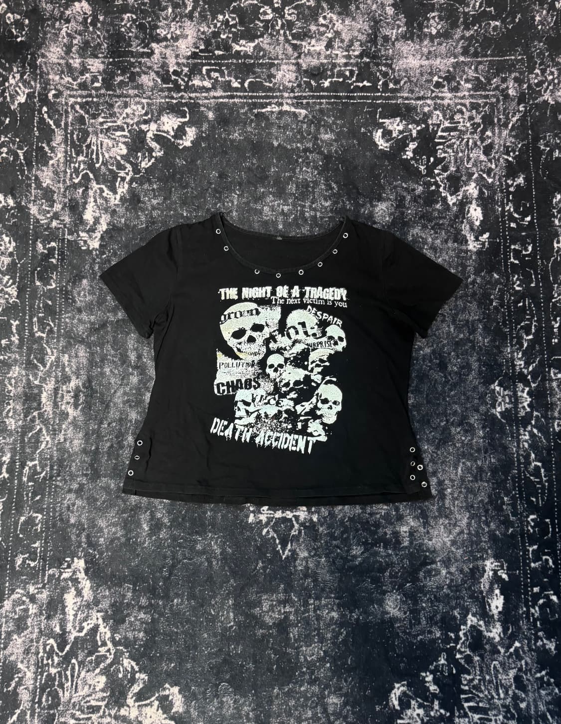 Skull Design Black T-Shirt 상품이미지1