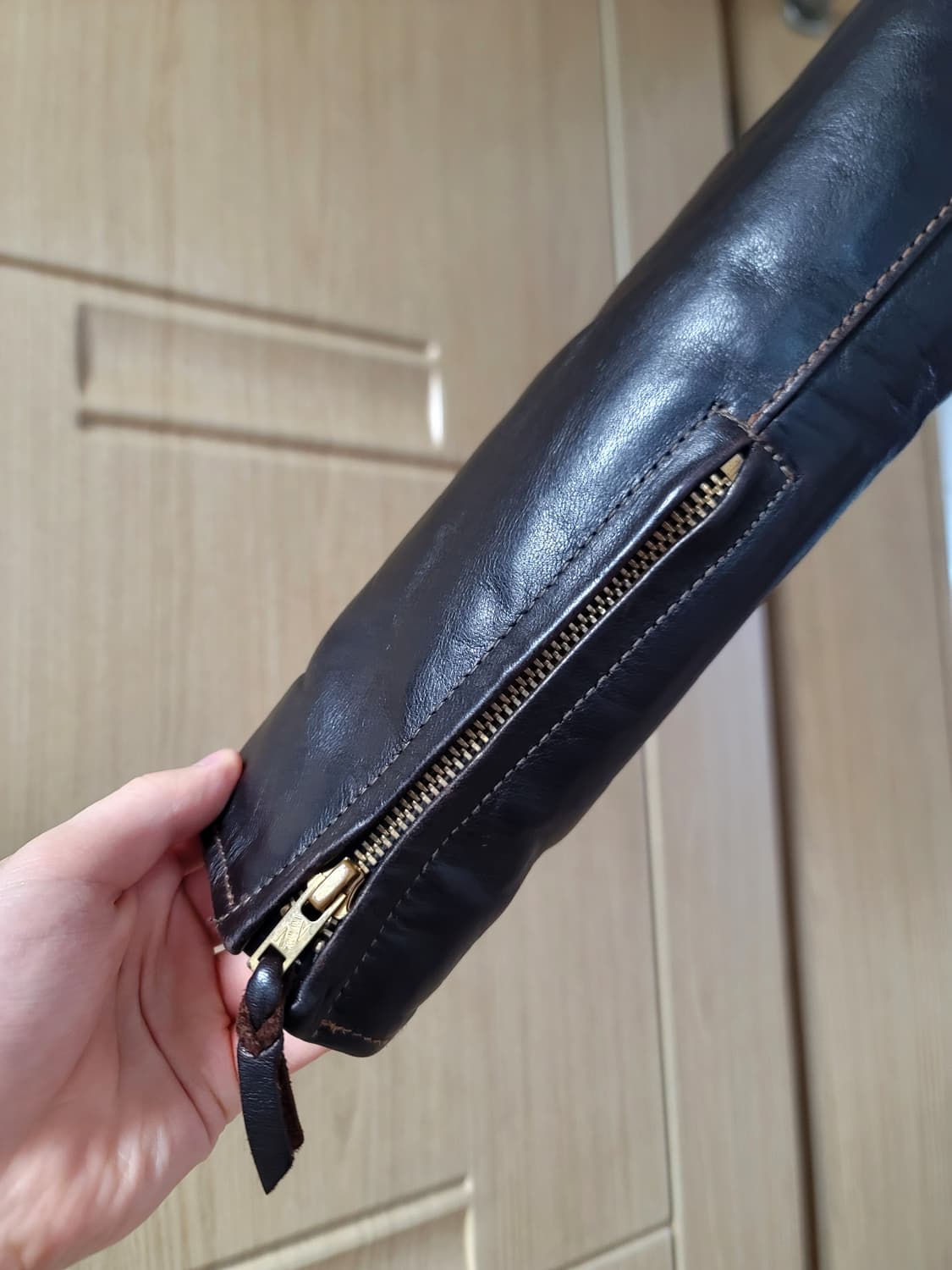 플랫헤드 디포켓 가죽자켓 LJ-HW001 더블라이더 상품이미지4