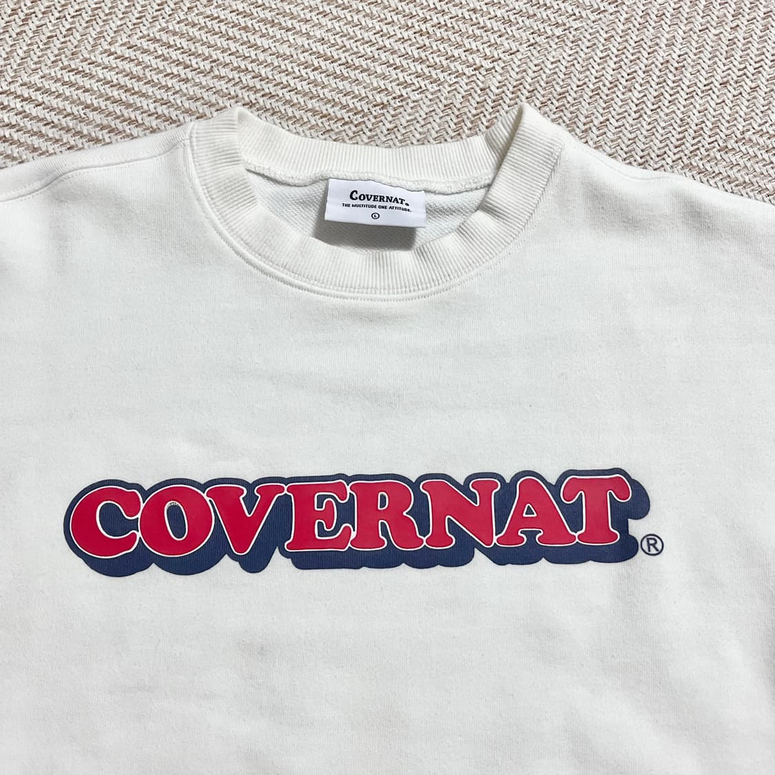 [정품] 커버낫 화이트 빅로고 맨투맨 [ L ] 상품이미지4