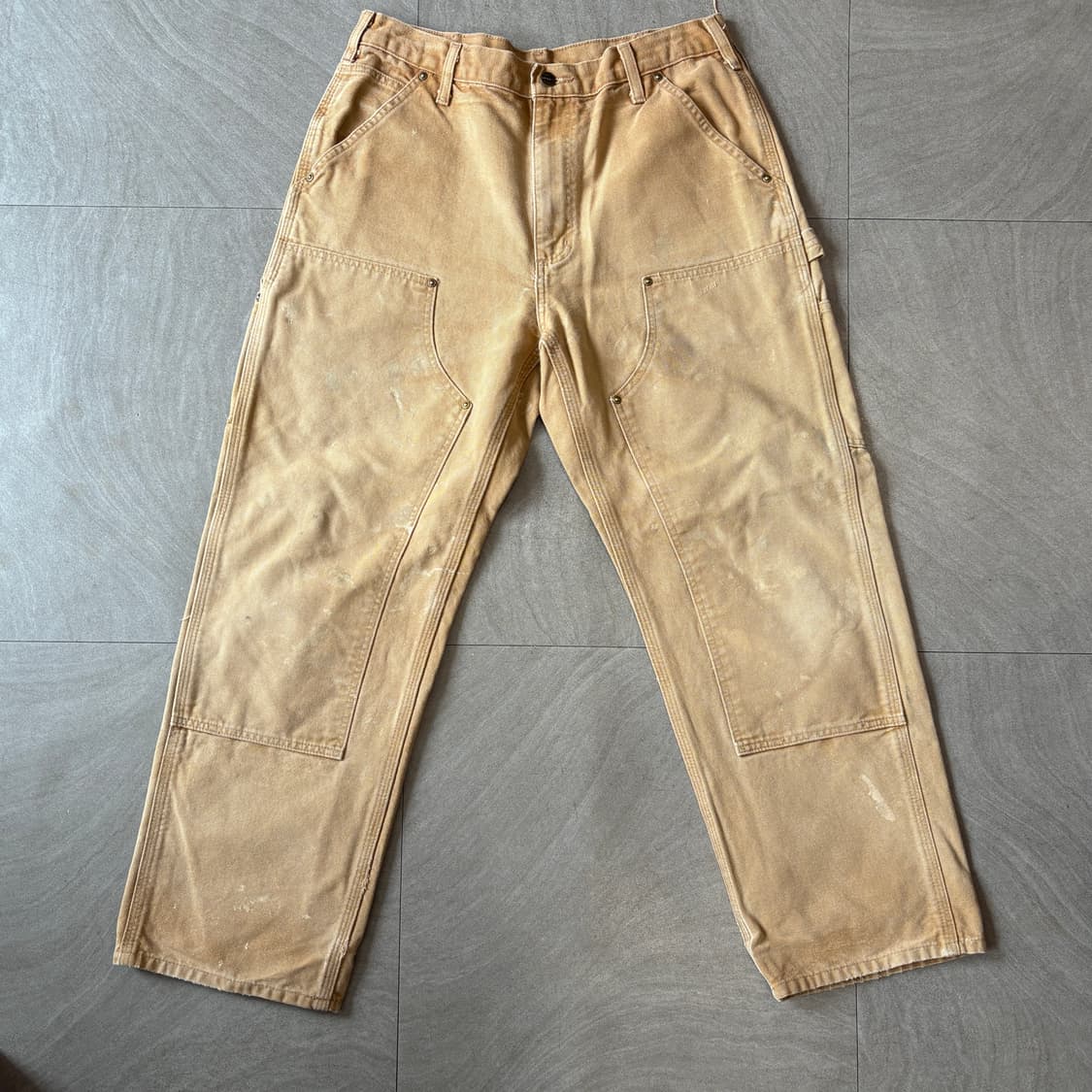 칼하트 브라운 더블니 팬츠 바지 상품이미지1