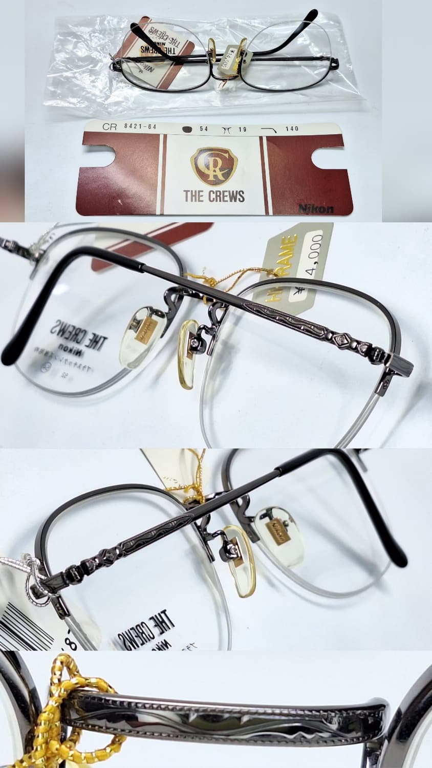 니콘 THE CREWS CR8421 안경테 54mm 반무테 일본 빈티지 상품이미지9