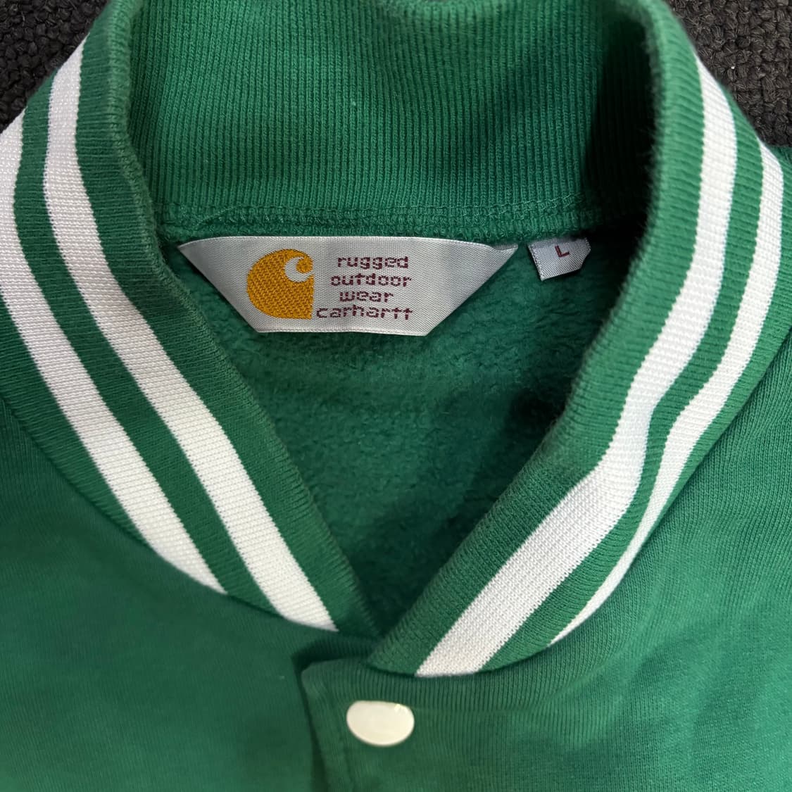 칼하트 베이스볼 그린 바시티 자켓 코치 점퍼 상품이미지2