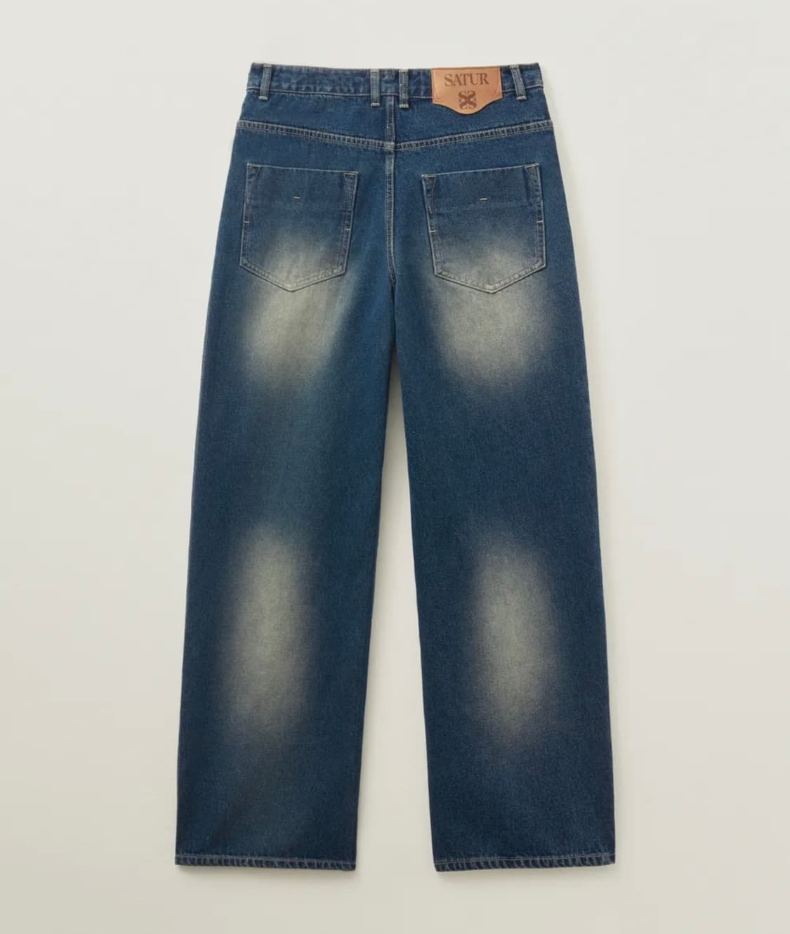 새터 (SATUR) 브루클린 뉴트로 와이드 워시드 데님팬츠 상품이미지2