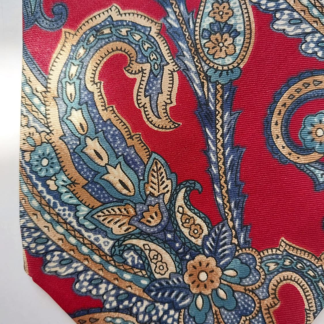 디올 실크 와인 페이즐리 넥타이 9.6cm A+~A등급 K2412 상품이미지10