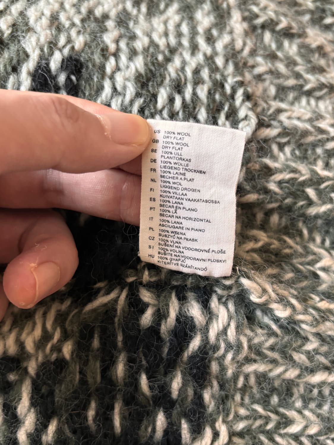 100프로 울 핸드메이드 코위찬 집업 가디건 M 상품이미지6