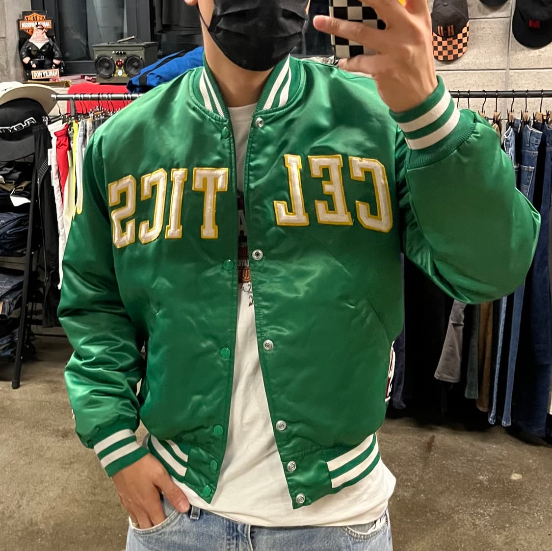 90s 스타터 x NBA 보스턴 셀틱스 바시티 (M) 상품이미지6