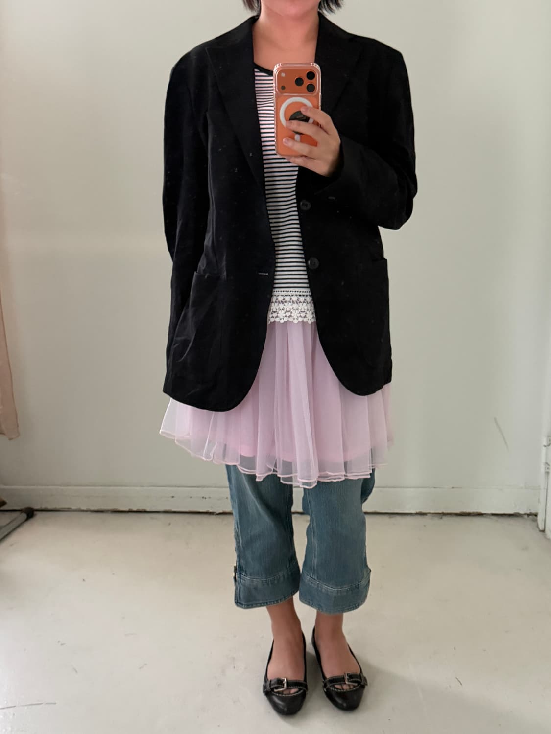 일본빈티지 옆트임 카프리 데님팬츠 상품이미지6