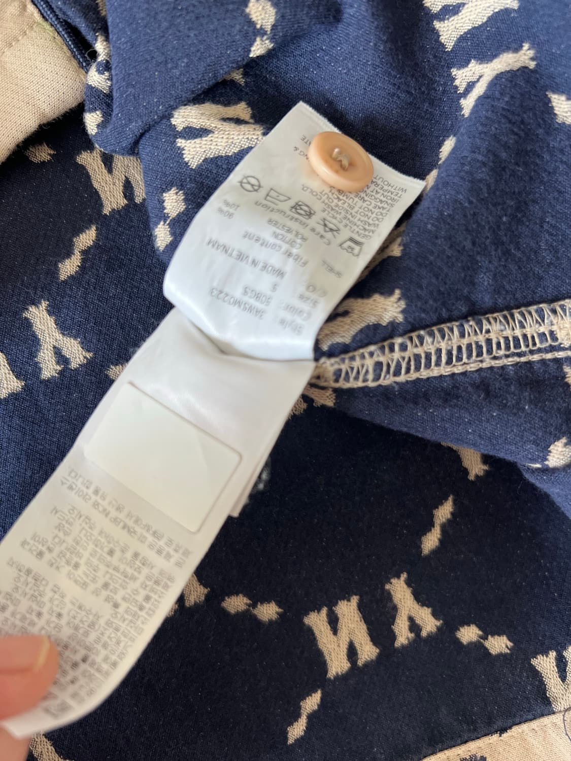 엠엘비　다이아 모노그램 코튼 자카드 반팔 셔츠 NY  상품이미지7