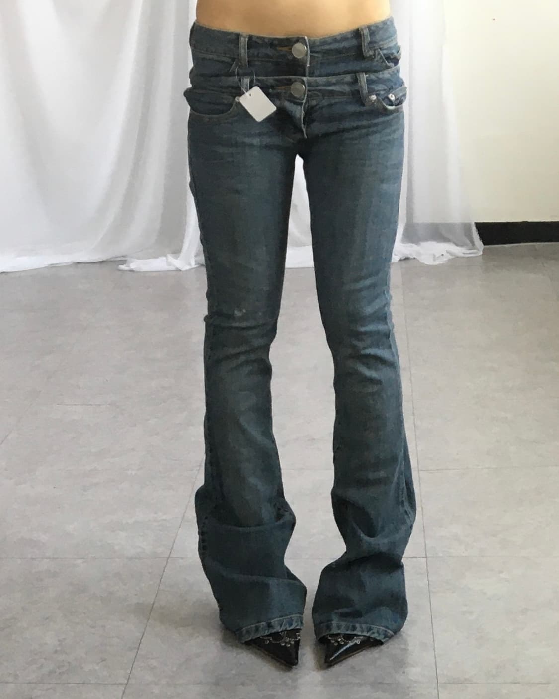 Cecil Mcbee double waist denim pants 상품이미지8
