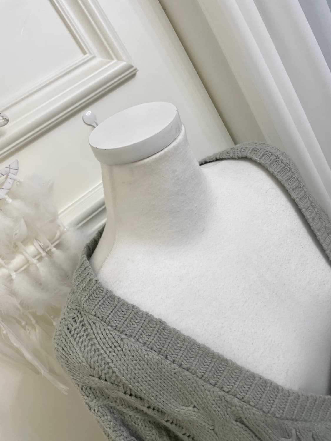 indi green twist loose cardigan(size-M) 상품이미지7