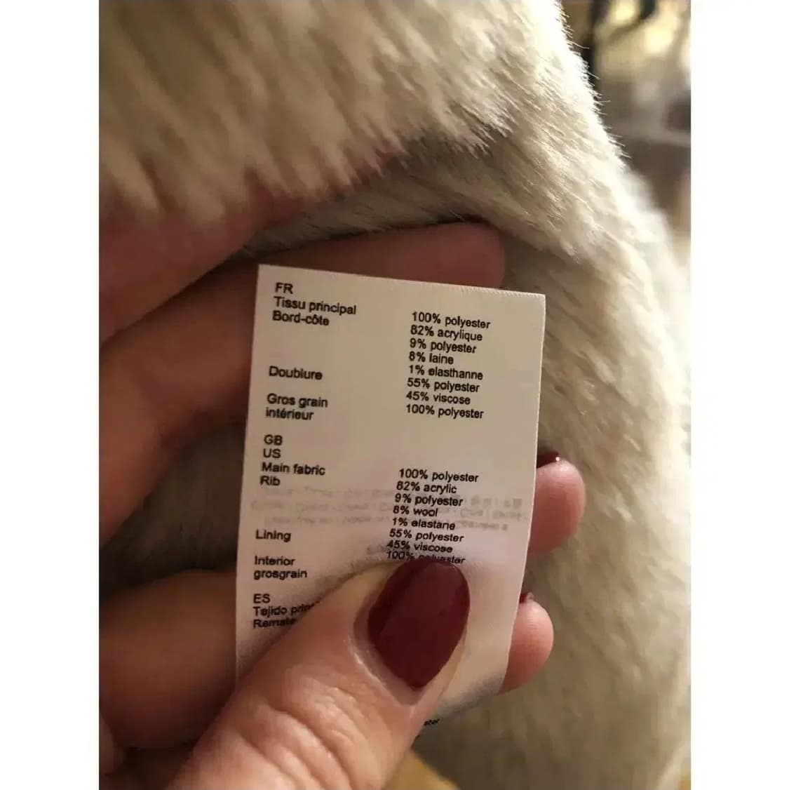 (새상품) 끌로디피에로 연베이지 인조 퍼코트 38사이즈 상품이미지7