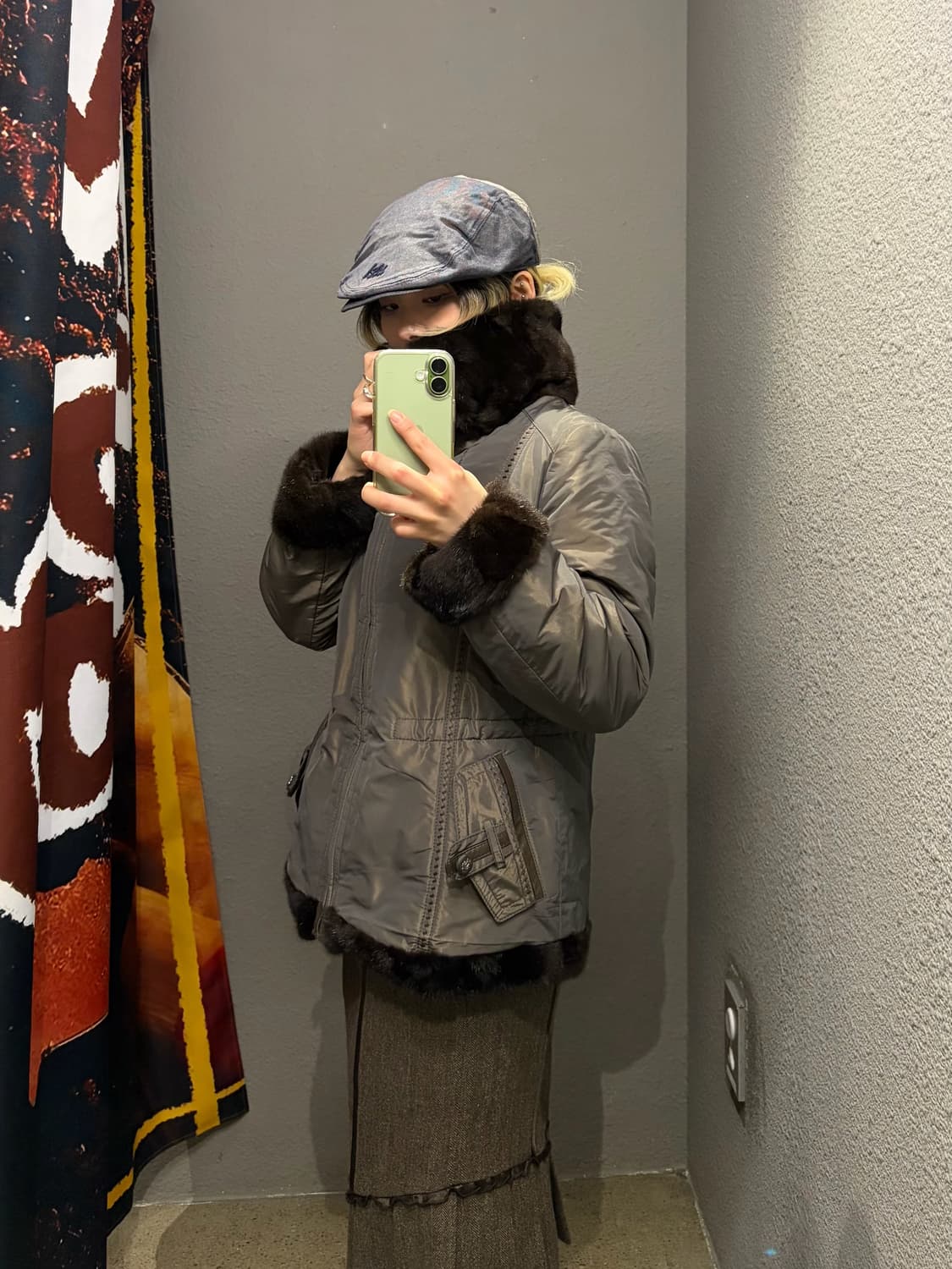 빈티지 글로시 밍크 퍼자켓 상품이미지2