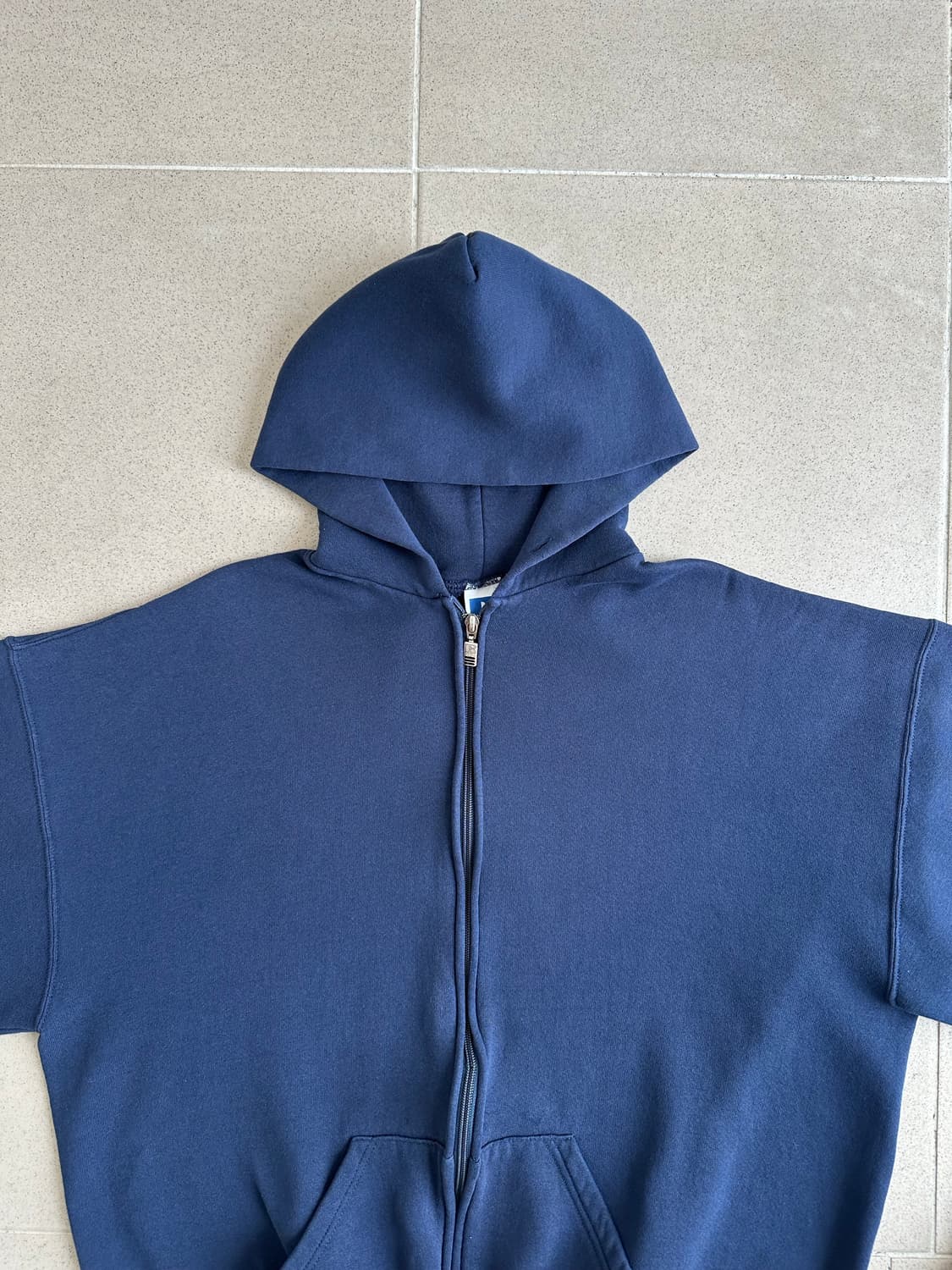 90s 빈티지 러셀 후드집업 네이비 XL 상품이미지4