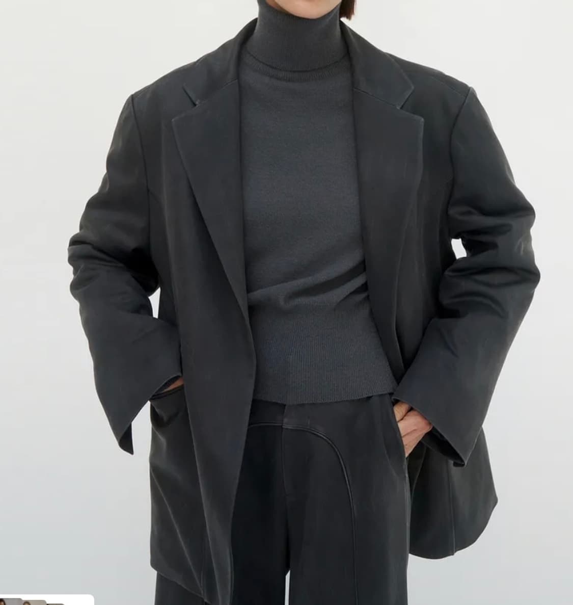 트리밍버드 스웨이드자켓 차콜 판매해요 상품이미지1