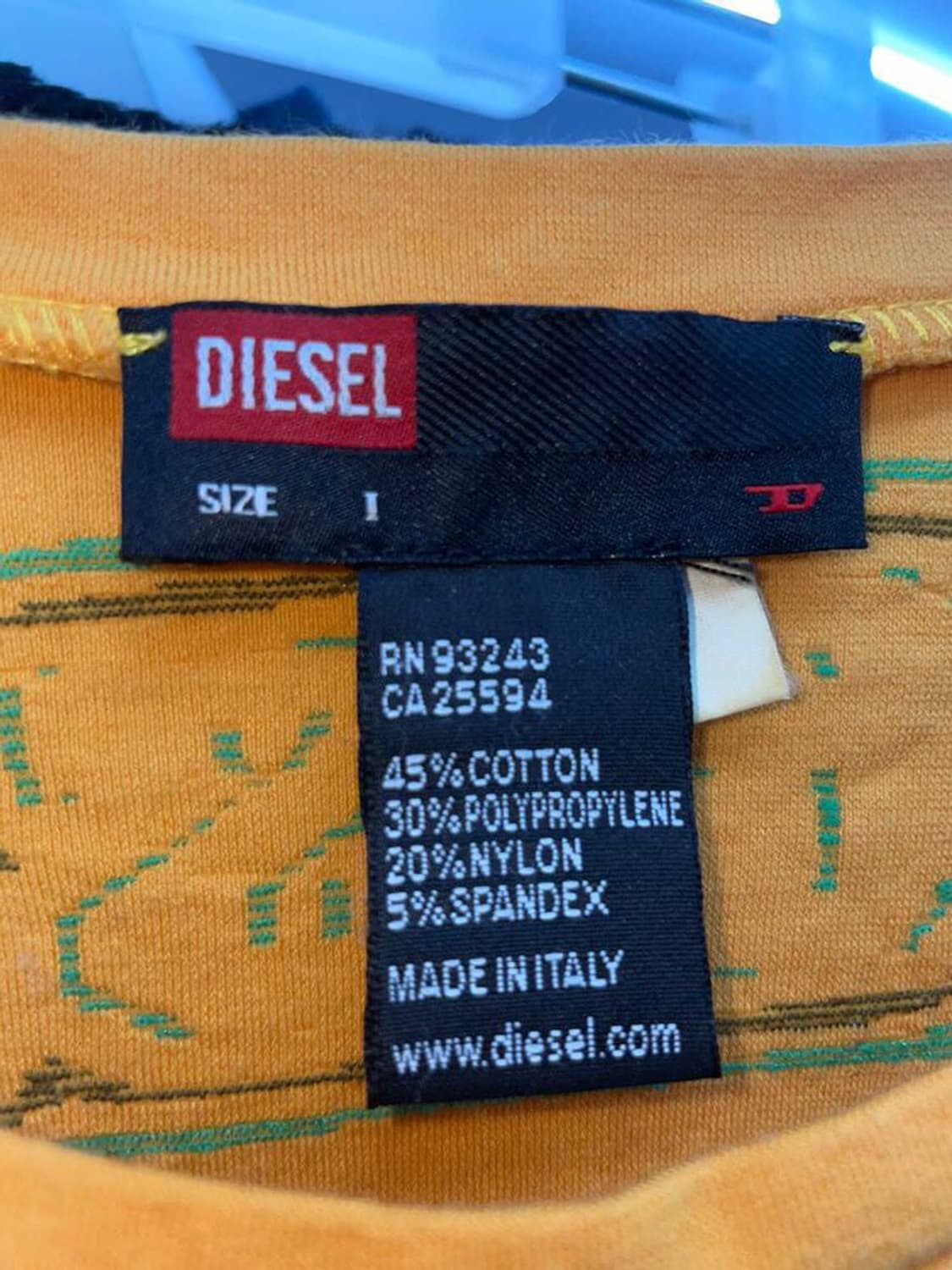 디젤 슬림 상의 니트 긴팔 탑 (옐로 노랑 옐로우 yellow 아이민클럽 상품이미지2