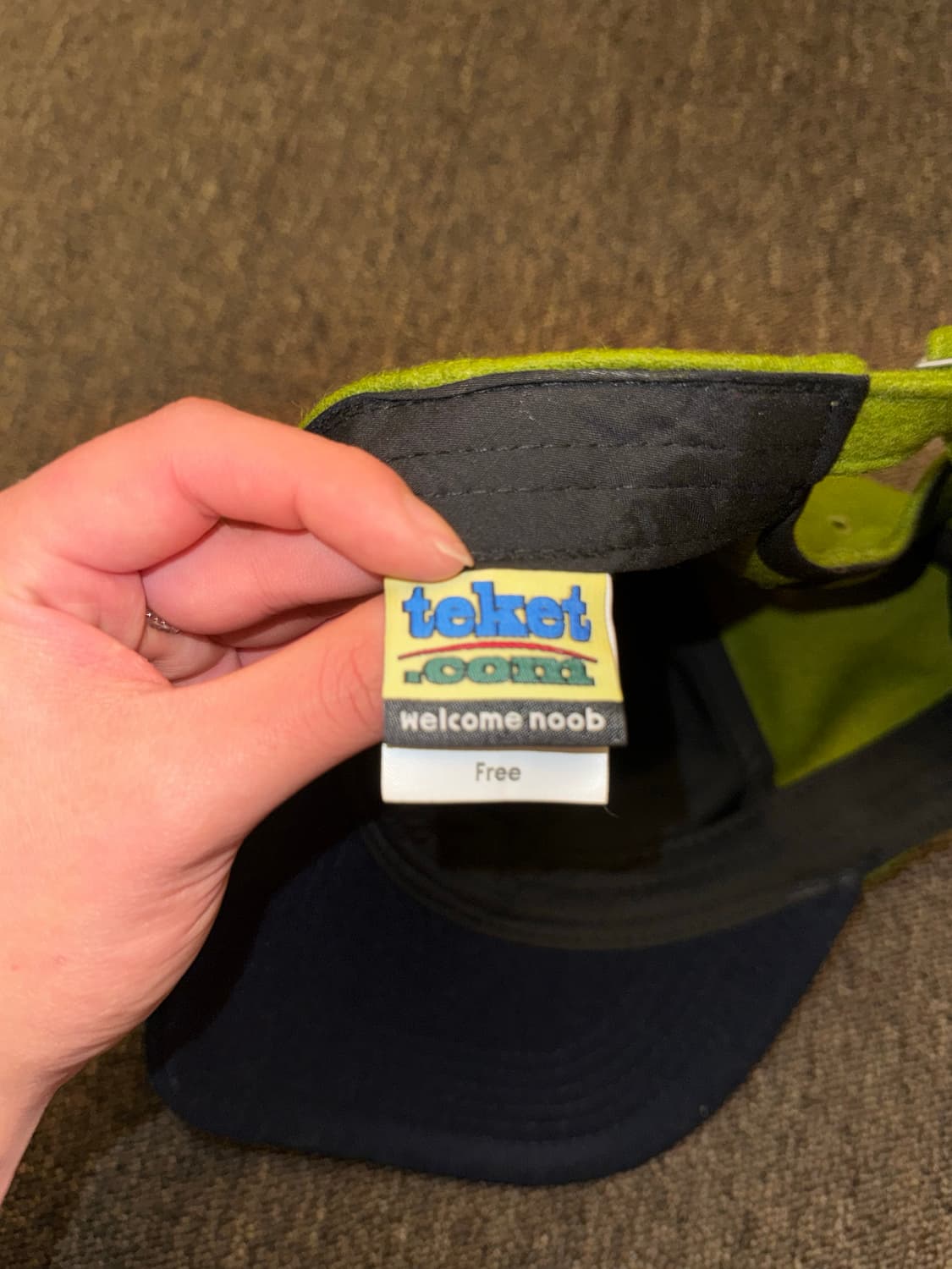 TEKET 그래픽 캡 라임/네이비 상품이미지3