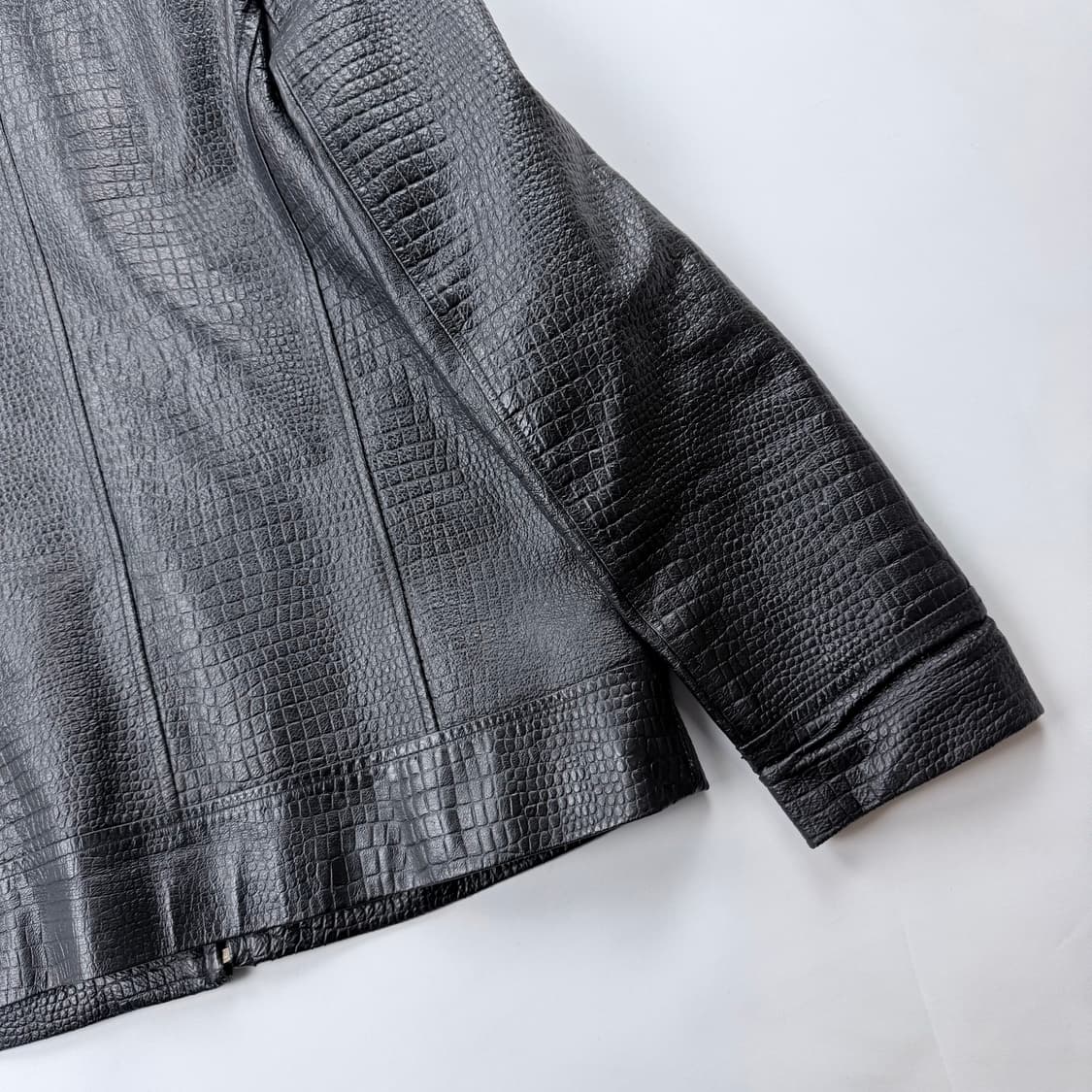 알프레도 베르사체 악어가죽 패턴 가죽 자켓 상품이미지10