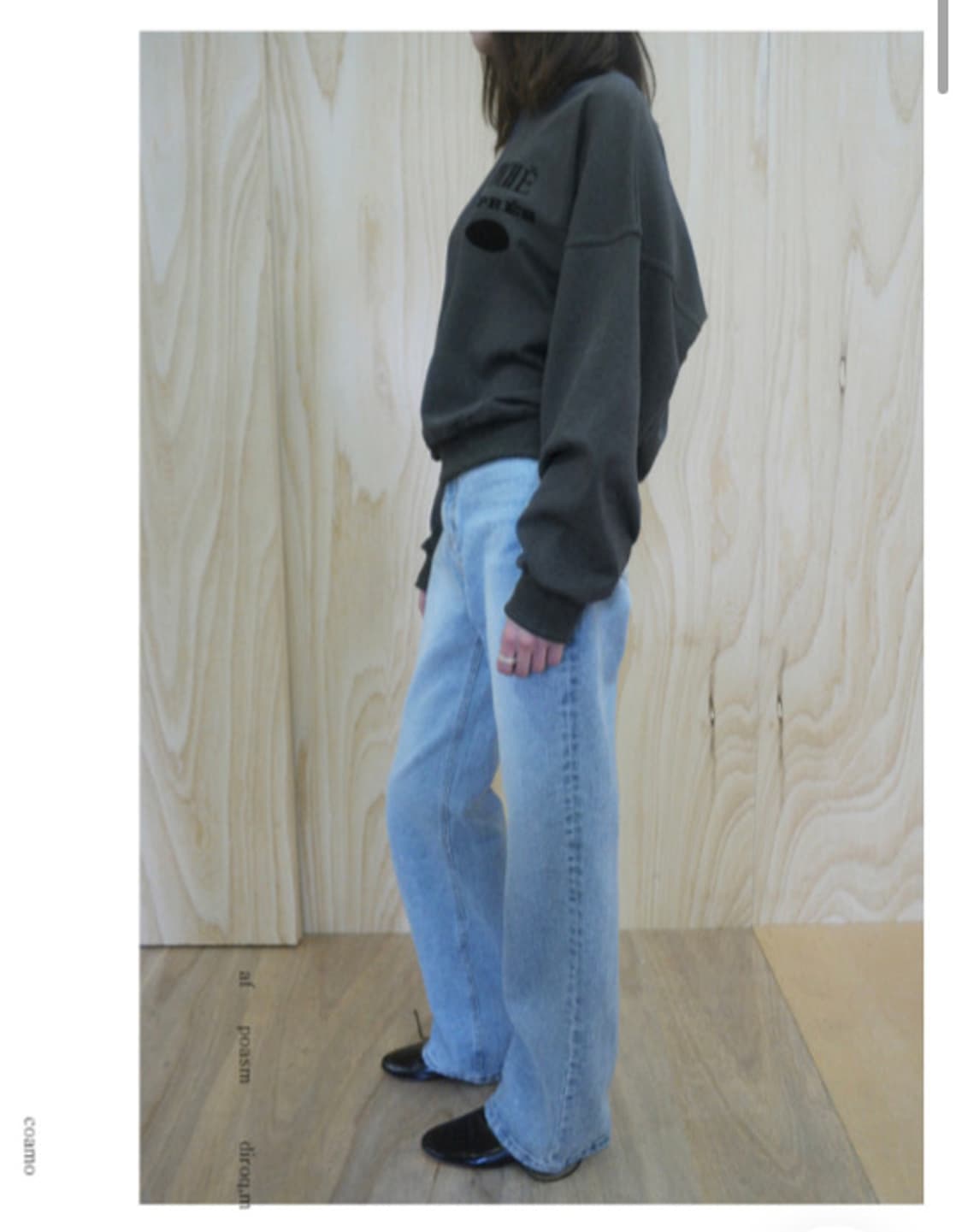 에프터먼데이 로아 맨투맨 tiche cotton mtm 차콜 스웻셔츠 상품이미지4