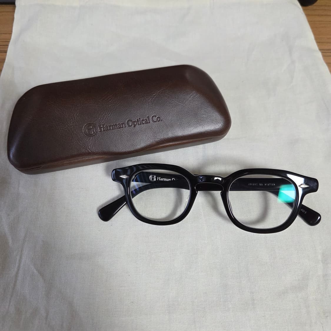 [44-23.5] 하만옵티컬 월리스 블랙 / 아넬 킹타쿠 상품이미지1