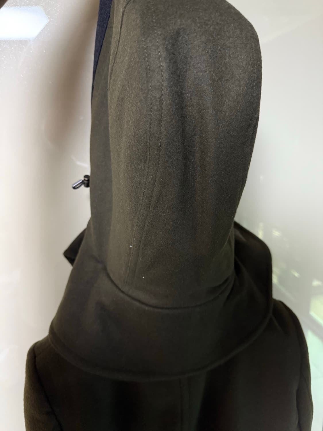 타임옴므 모직 하프코트 100사이즈 후드 탈부착 상품이미지4