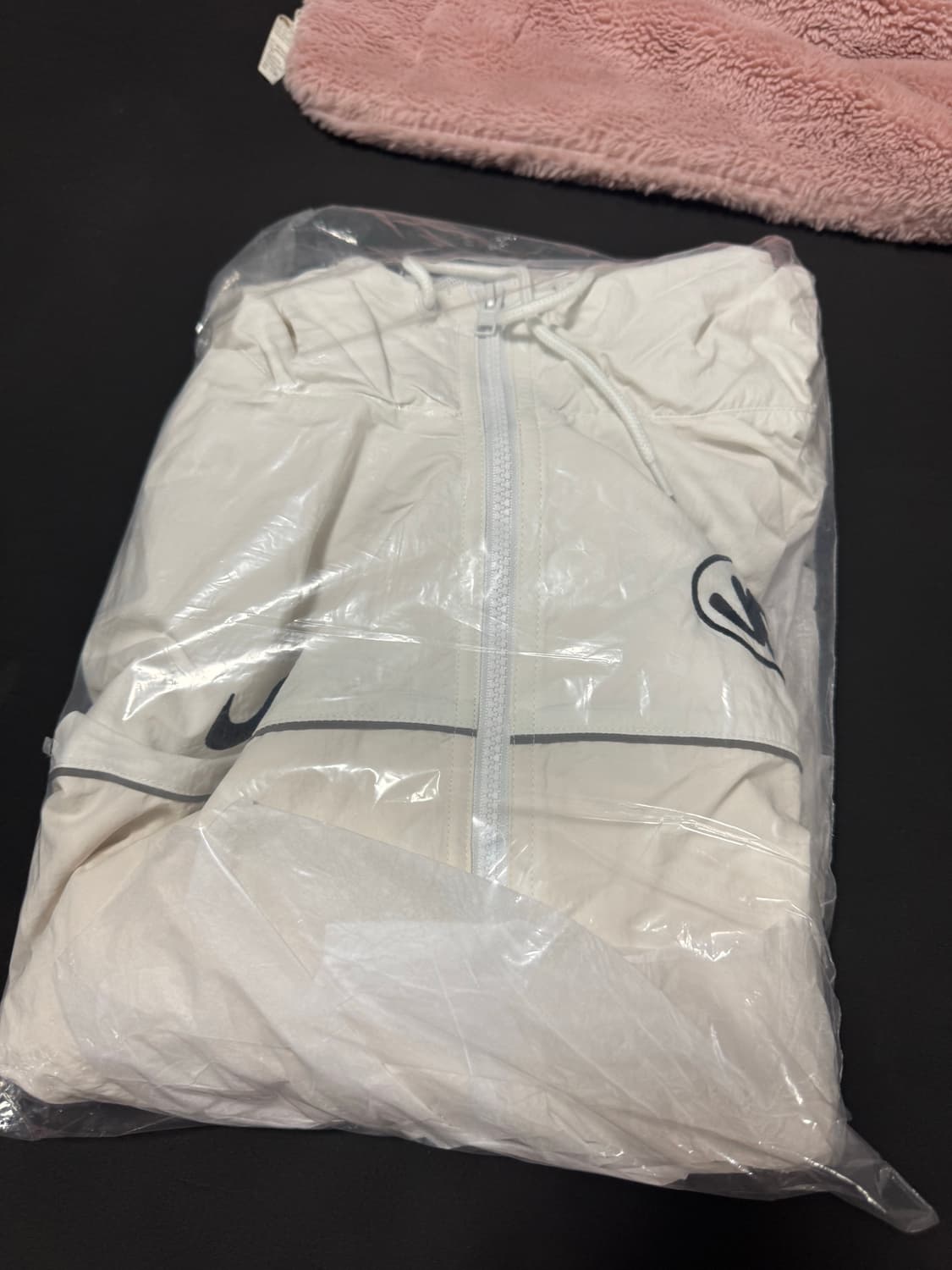 정품새제품 나이키 클럽 후드 바람막이 자켓 화이트 2XL 상품이미지6