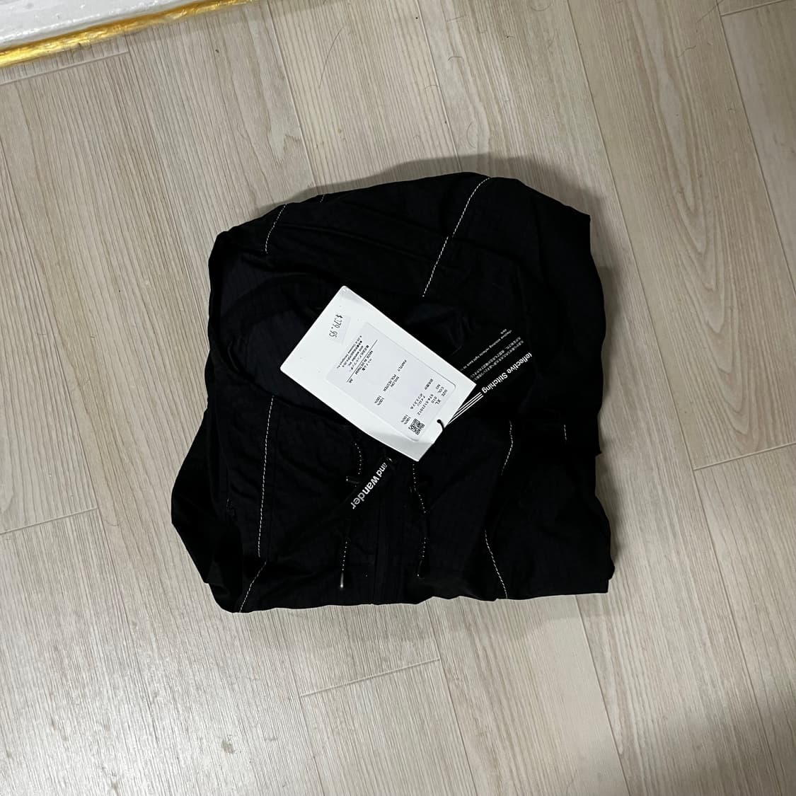새상품) [XL]앤드원더 브레스 립 후디 자켓 블랙 상품이미지4