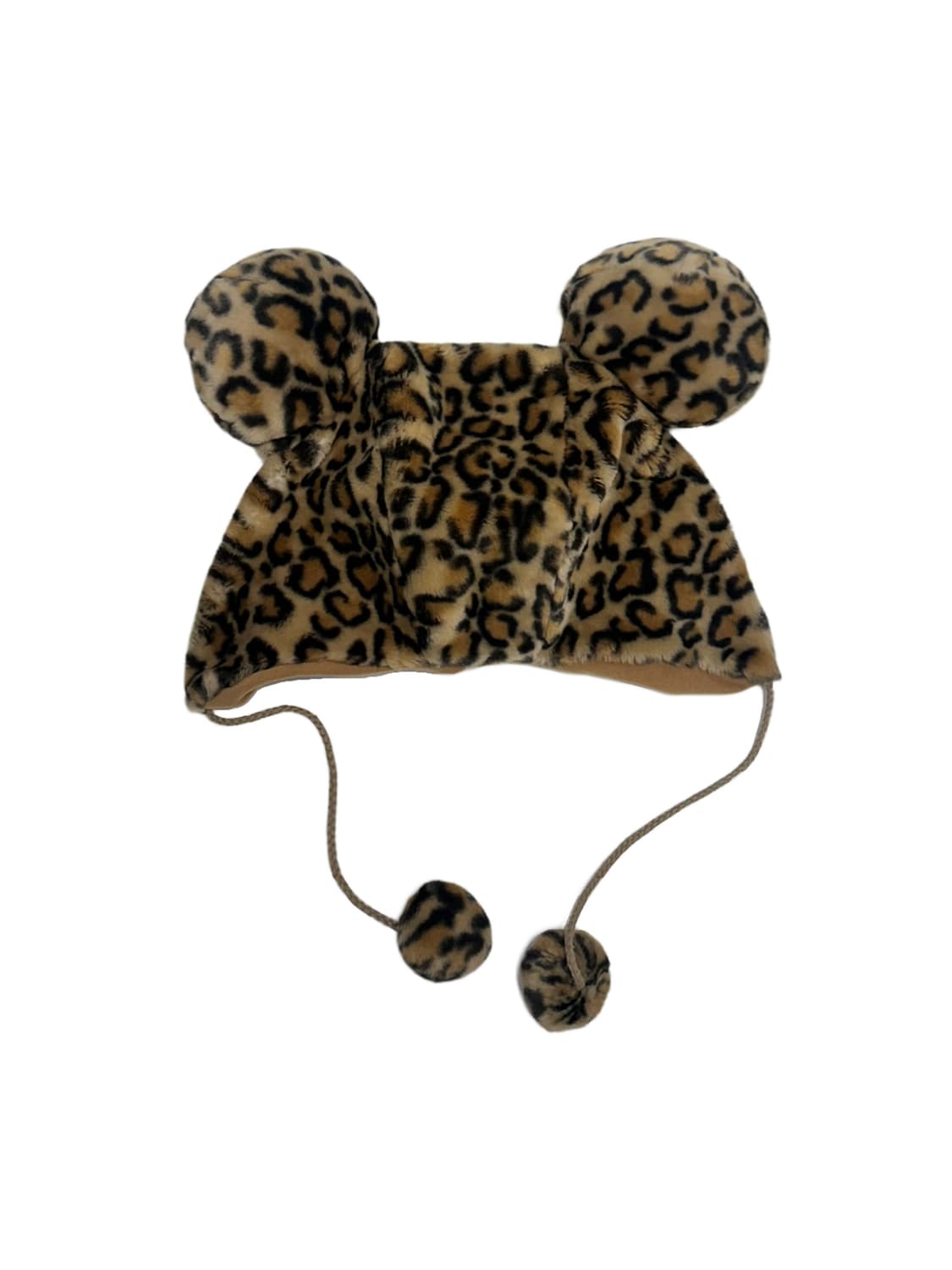 도쿄디즈니 미니마우스 호피 레오파드 갸루 털모자  상품이미지7