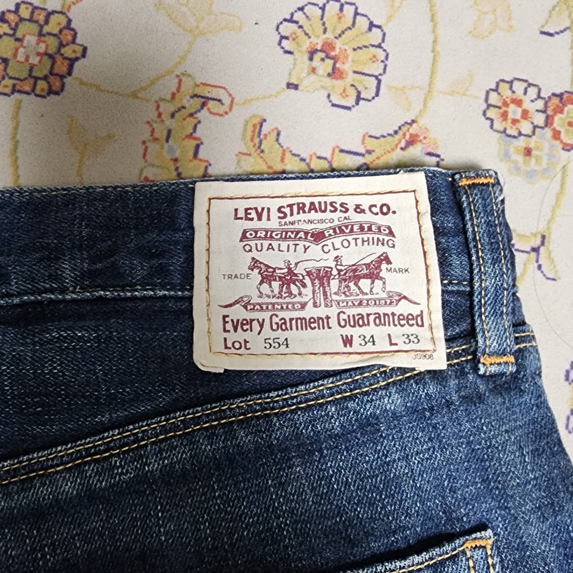 일본 리바이스 빈티지 554 데님 청바지 34 상품이미지4