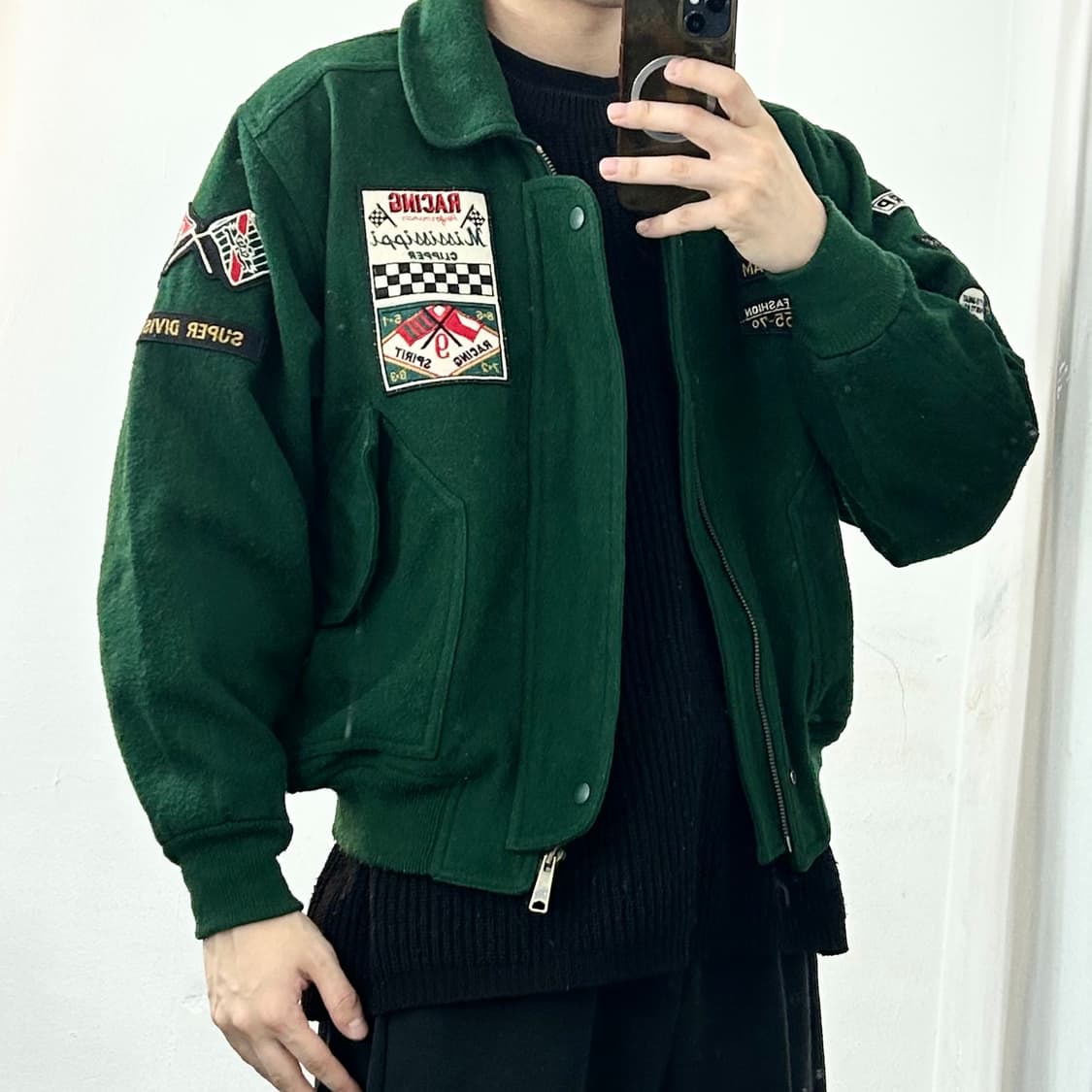 Power Crush 레이싱 울 바시티 자켓 상품이미지4