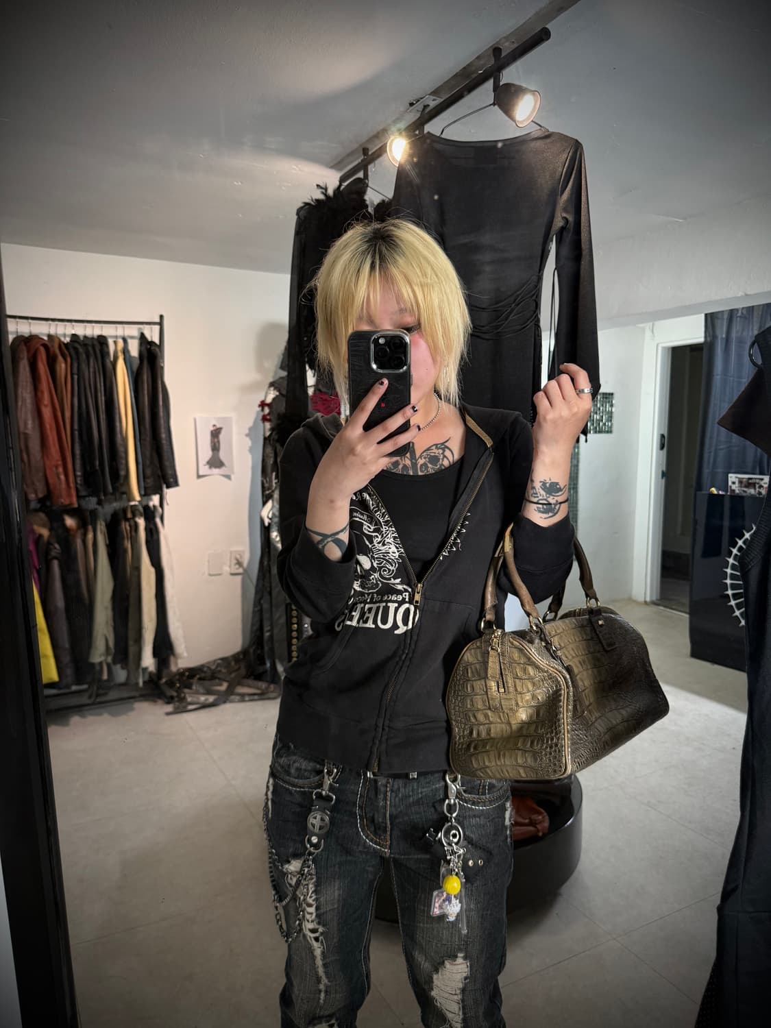 00s crocodile leather shoulder bag 상품이미지8