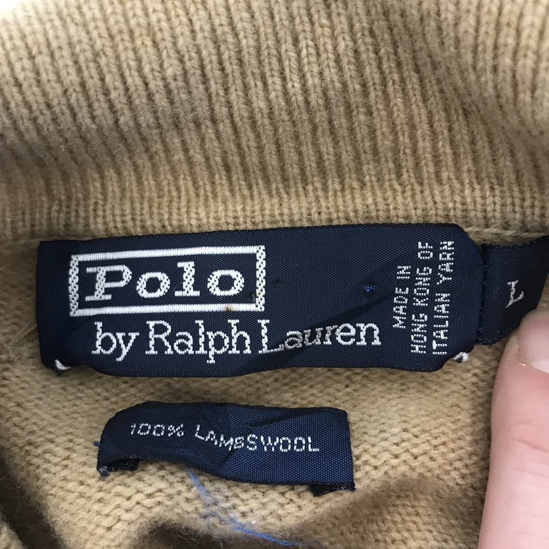 폴로 랄프로렌 램스울 100프로 카라넥니트 [L] 상품이미지5