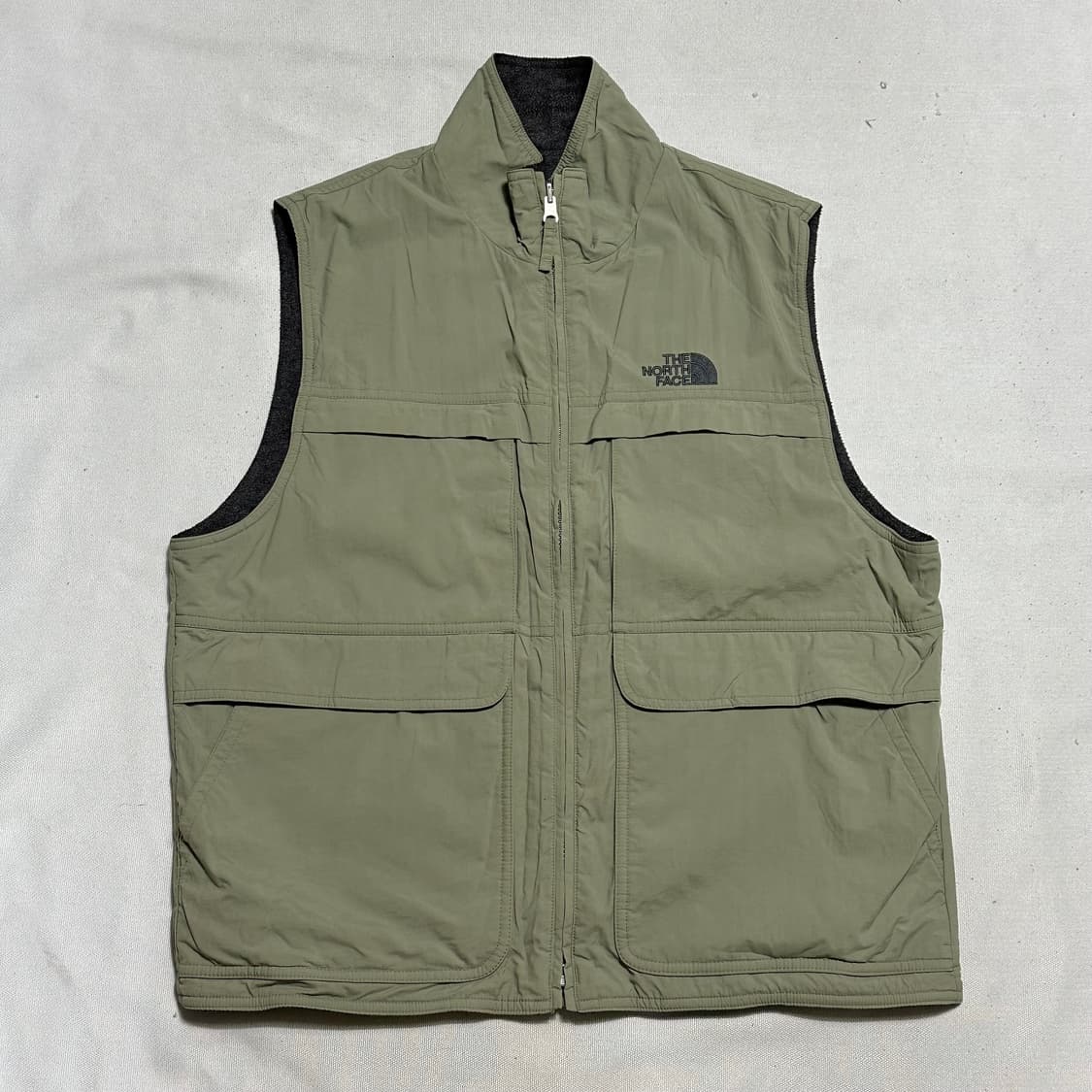 100 노스페이스 그레이 플리스 리버시블 베스트 상품이미지2