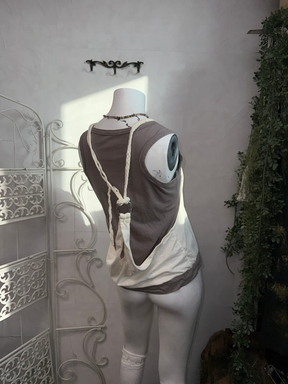 Brown lettering layered sleeveless 상품이미지8
