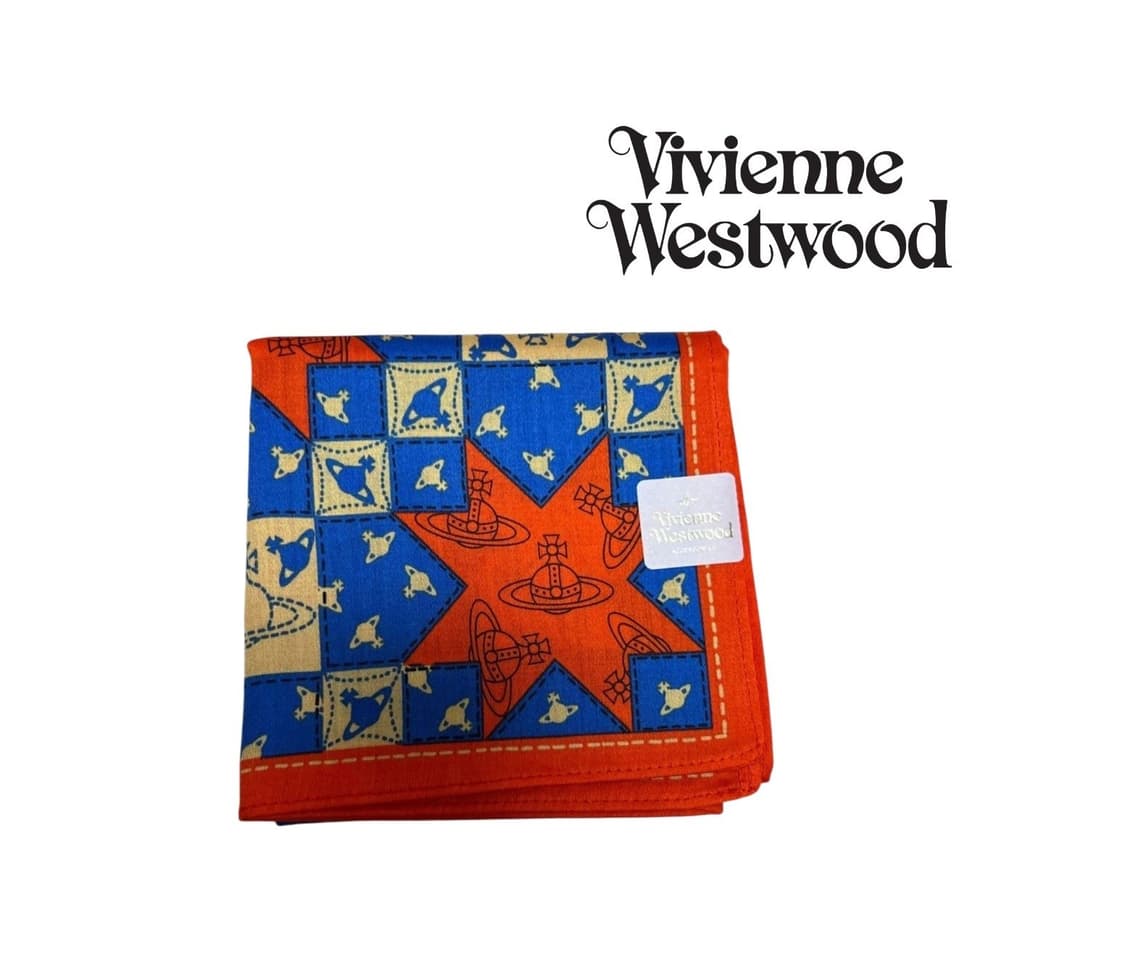 비비안웨스트우드 면 손수건 6  (새상품 with Case) 상품이미지1