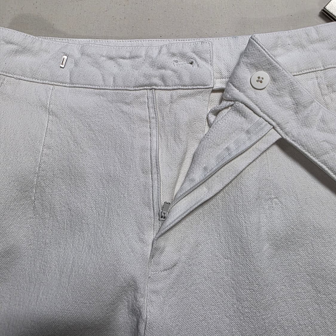 1169 BLOSSOM H COMPANY 화이트 와이드 코튼 팬츠 상품이미지8