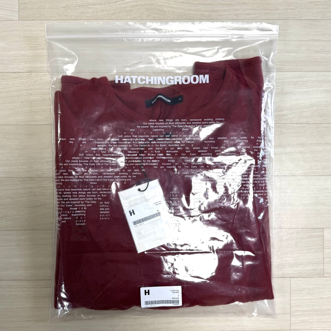 해칭룸 Incision Dark Red 인시젼 다크레드 2사이즈 상품이미지5