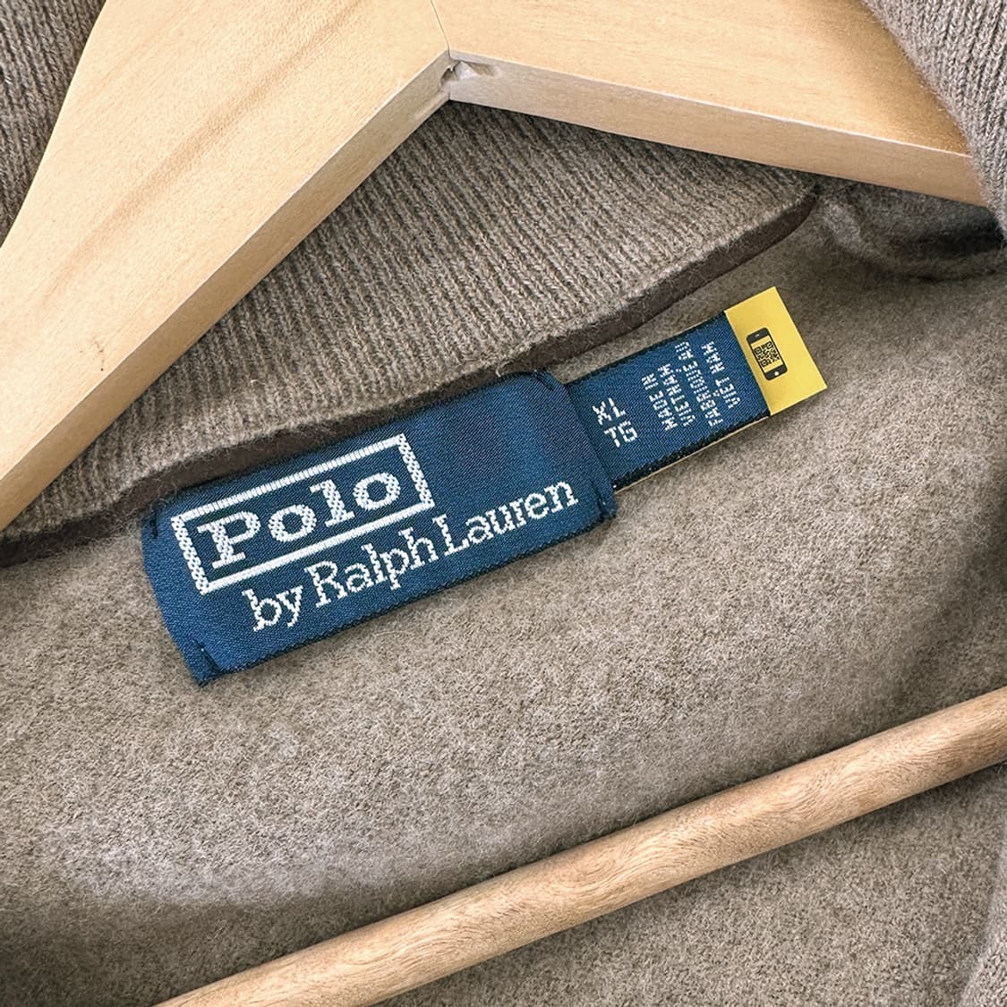 폴로 랄프로렌 울 100% 반집업 니트 스웨터 여성 XL 상품이미지4
