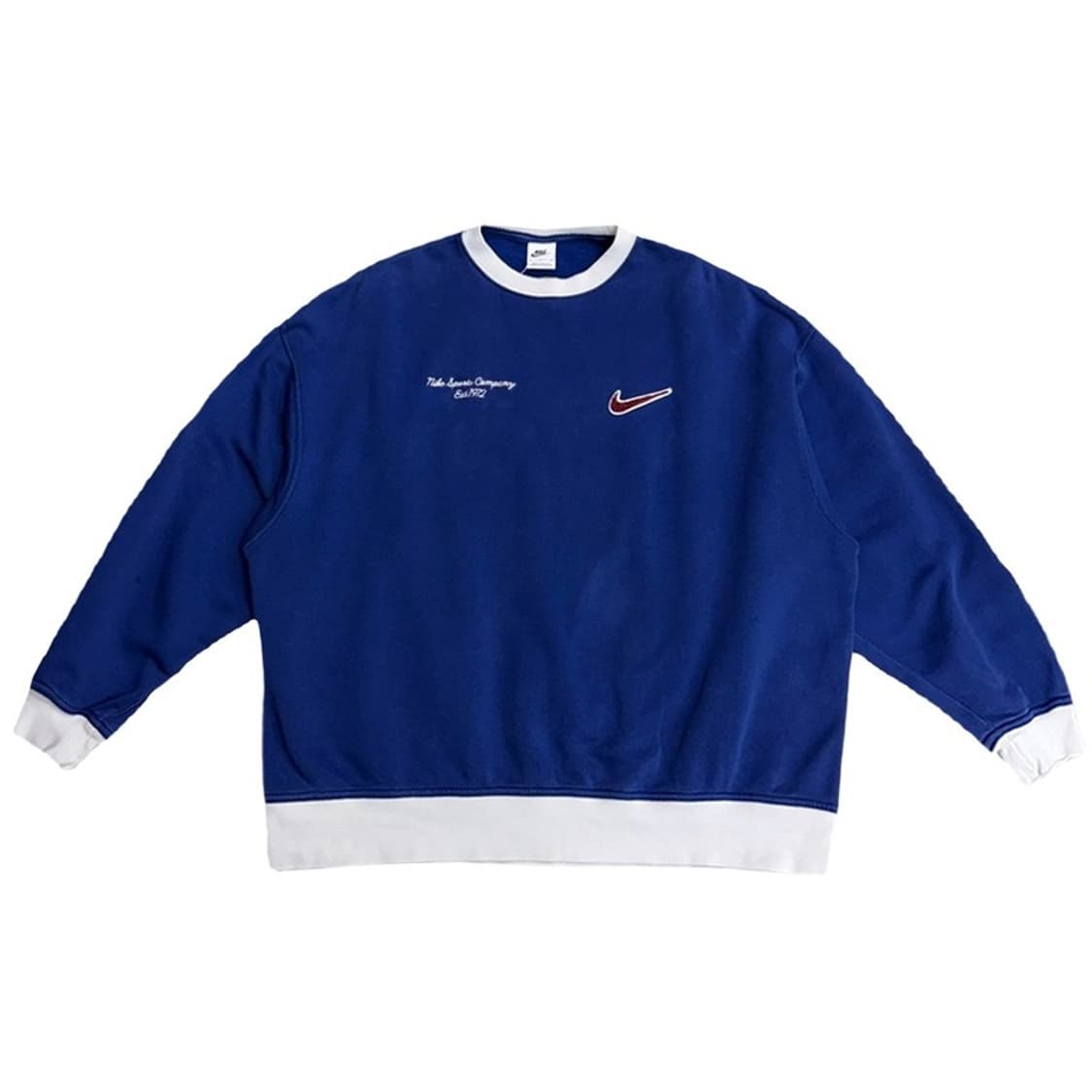 NIKE 스우시 에센셜 오버핏 크루넷 맨투맨 S 상품이미지1