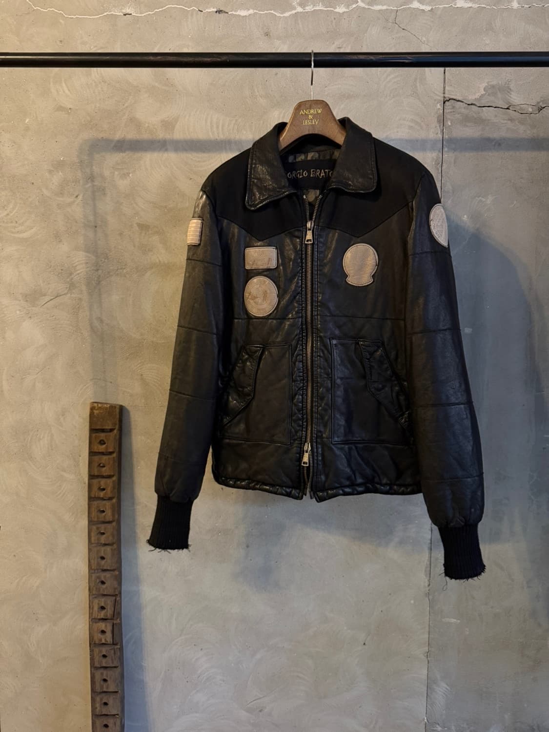 조르지오 브라토 A-2 플라이트 레더 자켓 100 상품이미지6