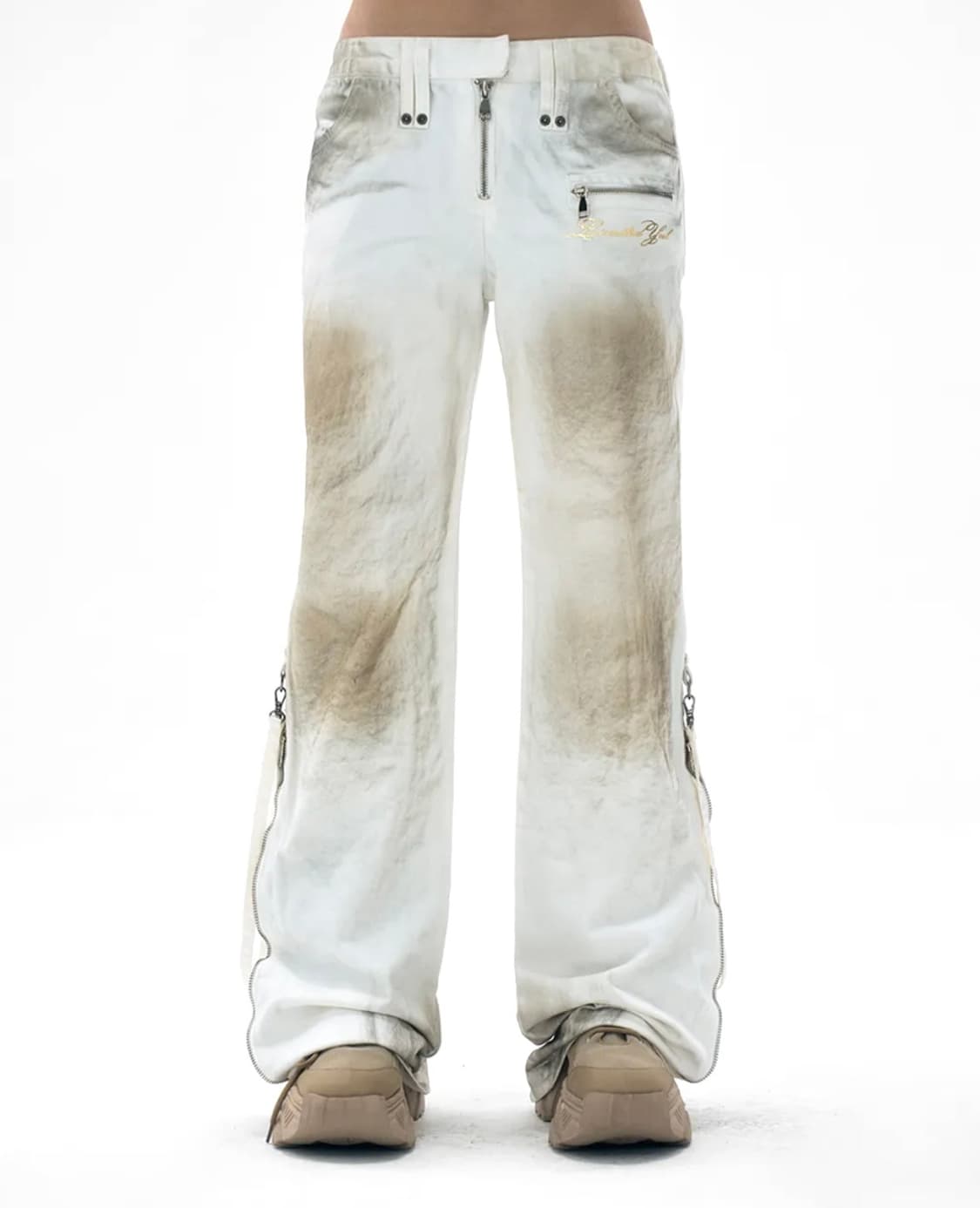 [M] Yeel washed zipper pants white 상품이미지1