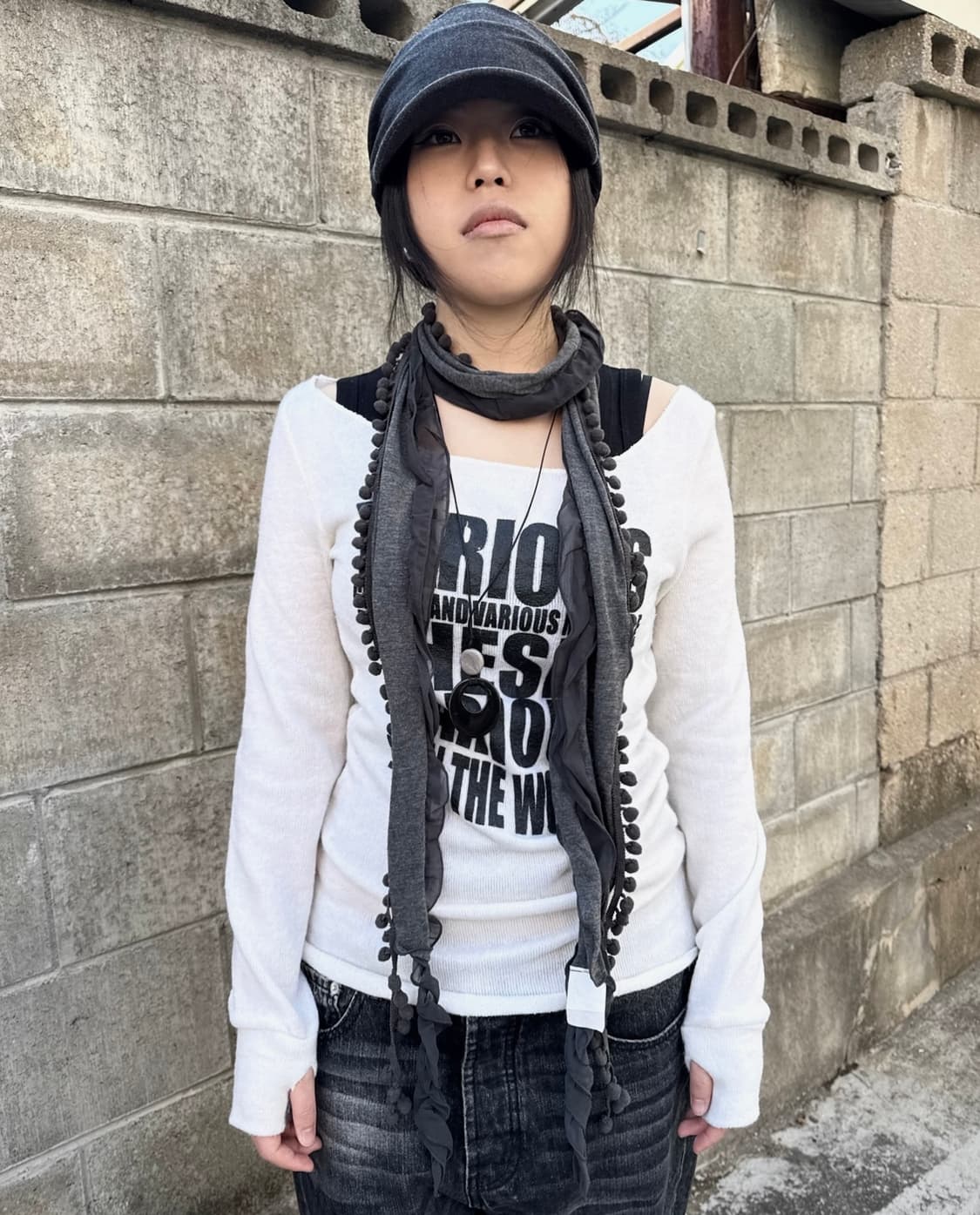 White knit warmer sleeve 상품이미지1