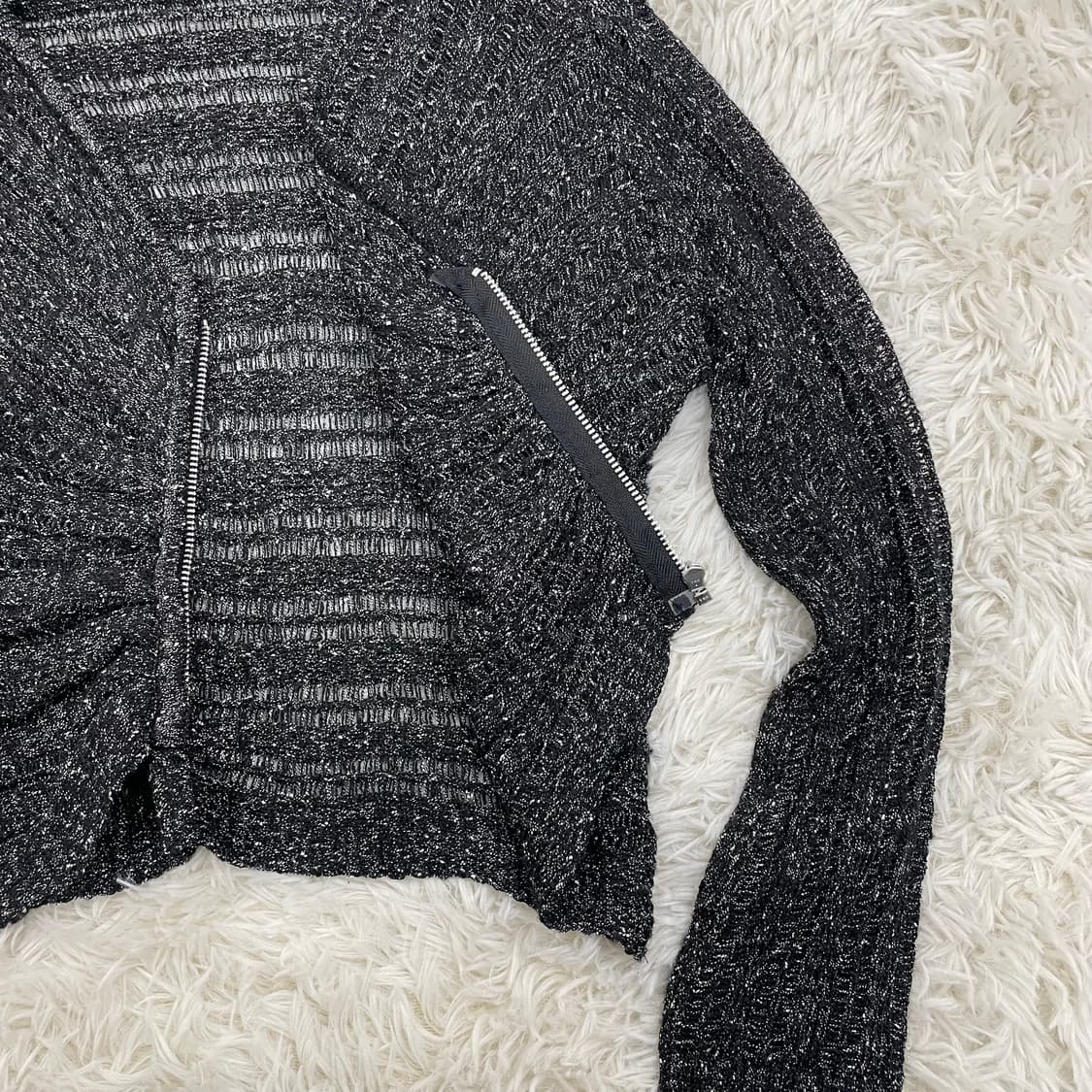 빈티지 집업 크롭 가디건 상품이미지2