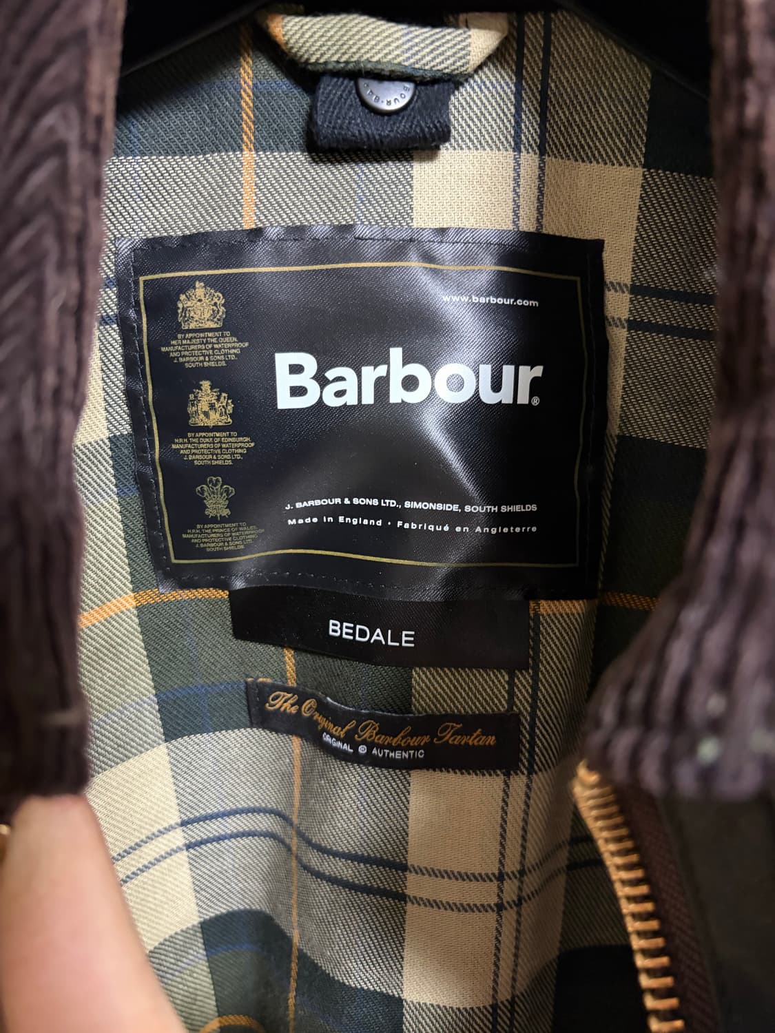 바버 비데일 세이지그린 c40 100-105 size 왁스자켓 상품이미지3