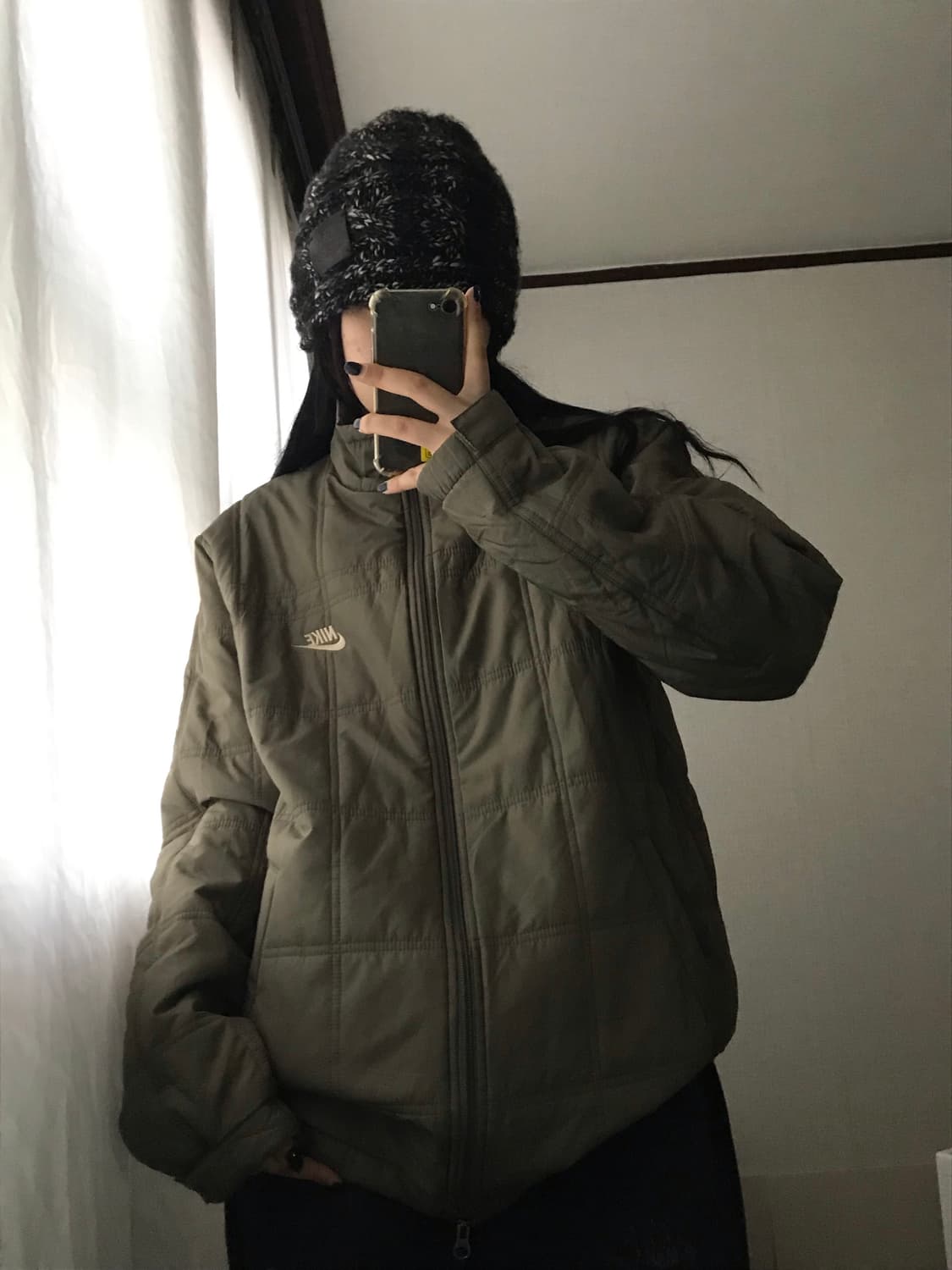 나이키 카키 투웨이 경량패딩 상품이미지1