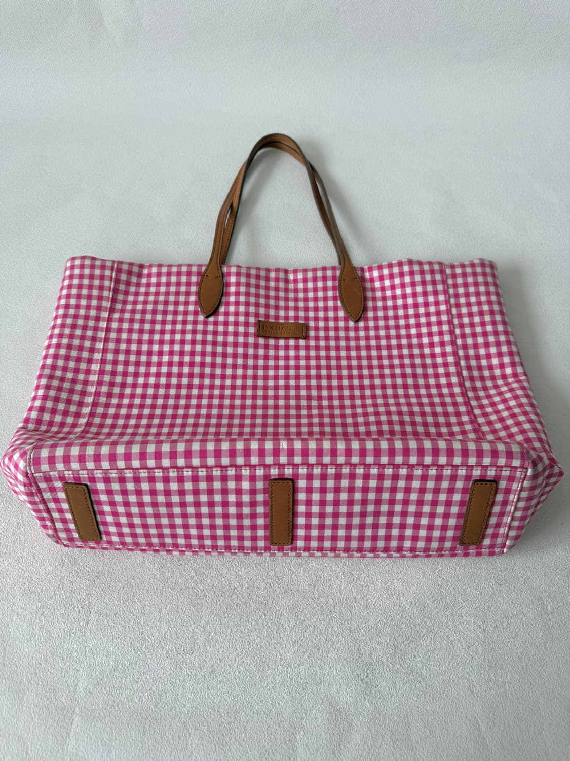 폴로 골프(POLO GOLF) 깅엄체크 토트백(큰 사이즈) 상품이미지3