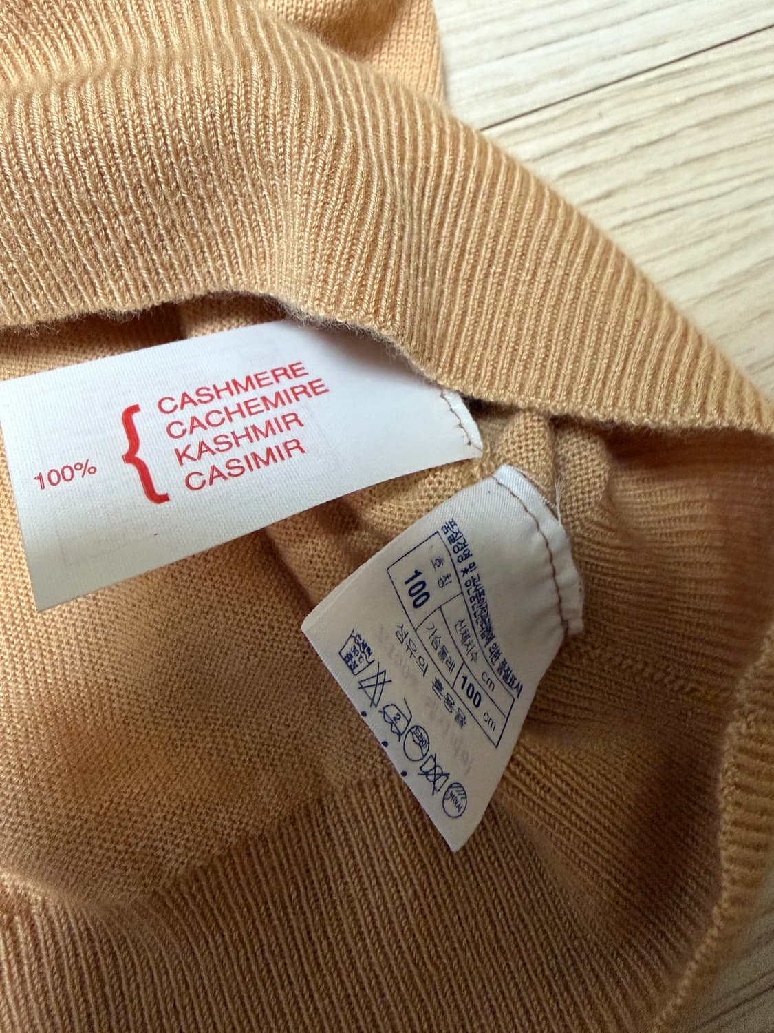 존스메들리 100% 캐시미어 니트(1회 착용, 100사이즈) 상품이미지3