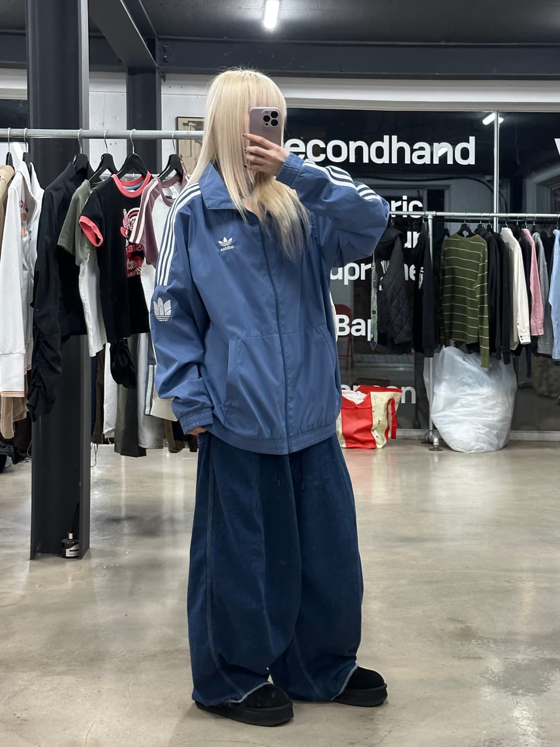 아디다스 3D 트레포일 3 스트라이프 트랙탑 바람막이 상품이미지1