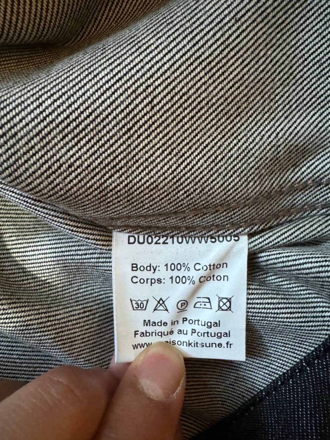 메종키츠네(Masion Kitsune) 데님 자켓 새상품 M사이즈  상품이미지5