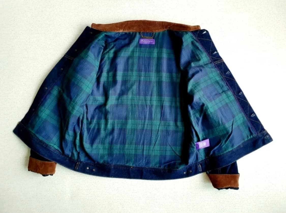 랄프로렌 퍼플라벨 스웨이드 카라 데님자켓 상품이미지5