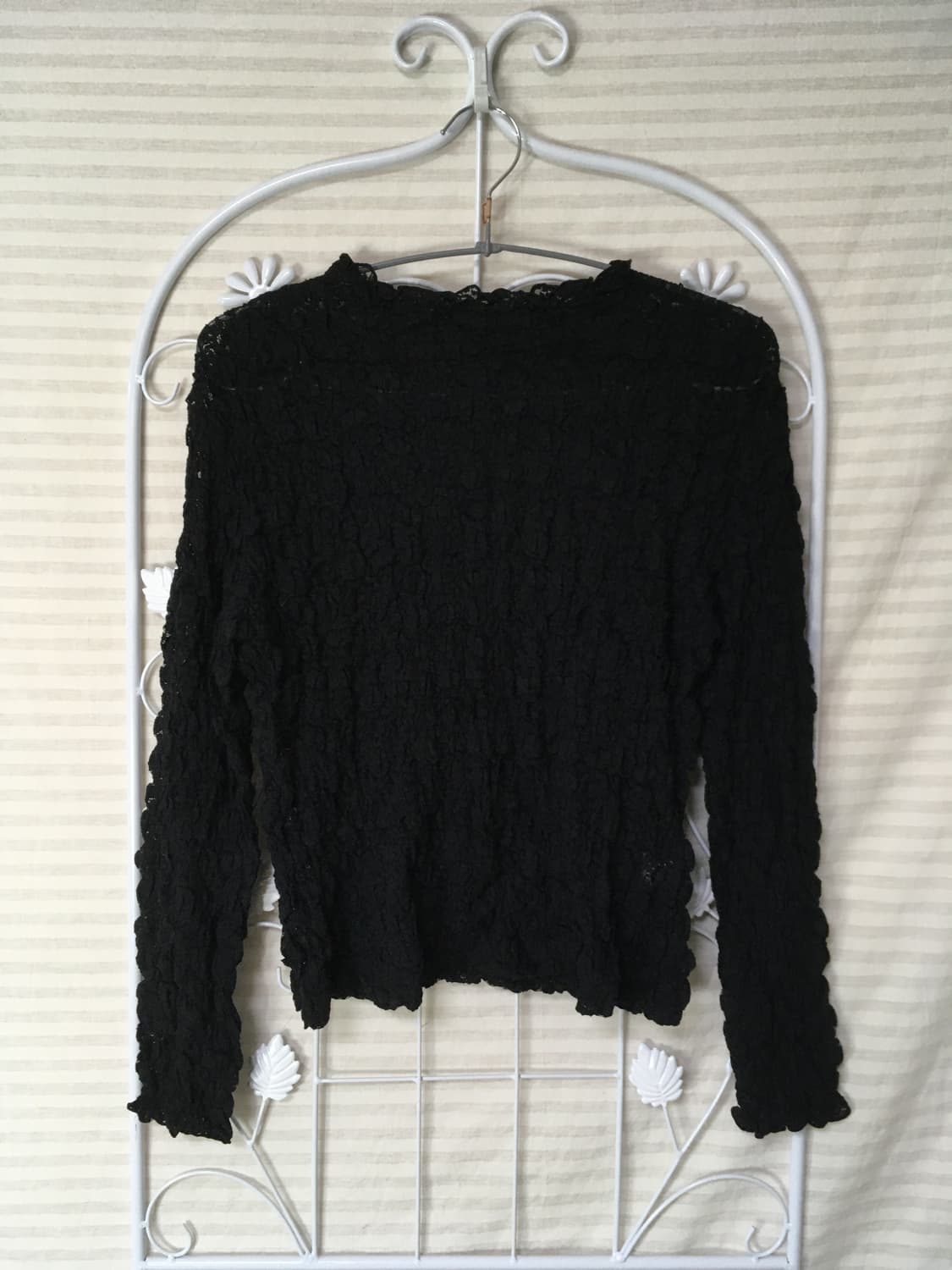 빈티지 블랙 폼폼 블라우스 y2k 스트릿 갸루 펑키 일본빈티지678 fa 상품이미지2